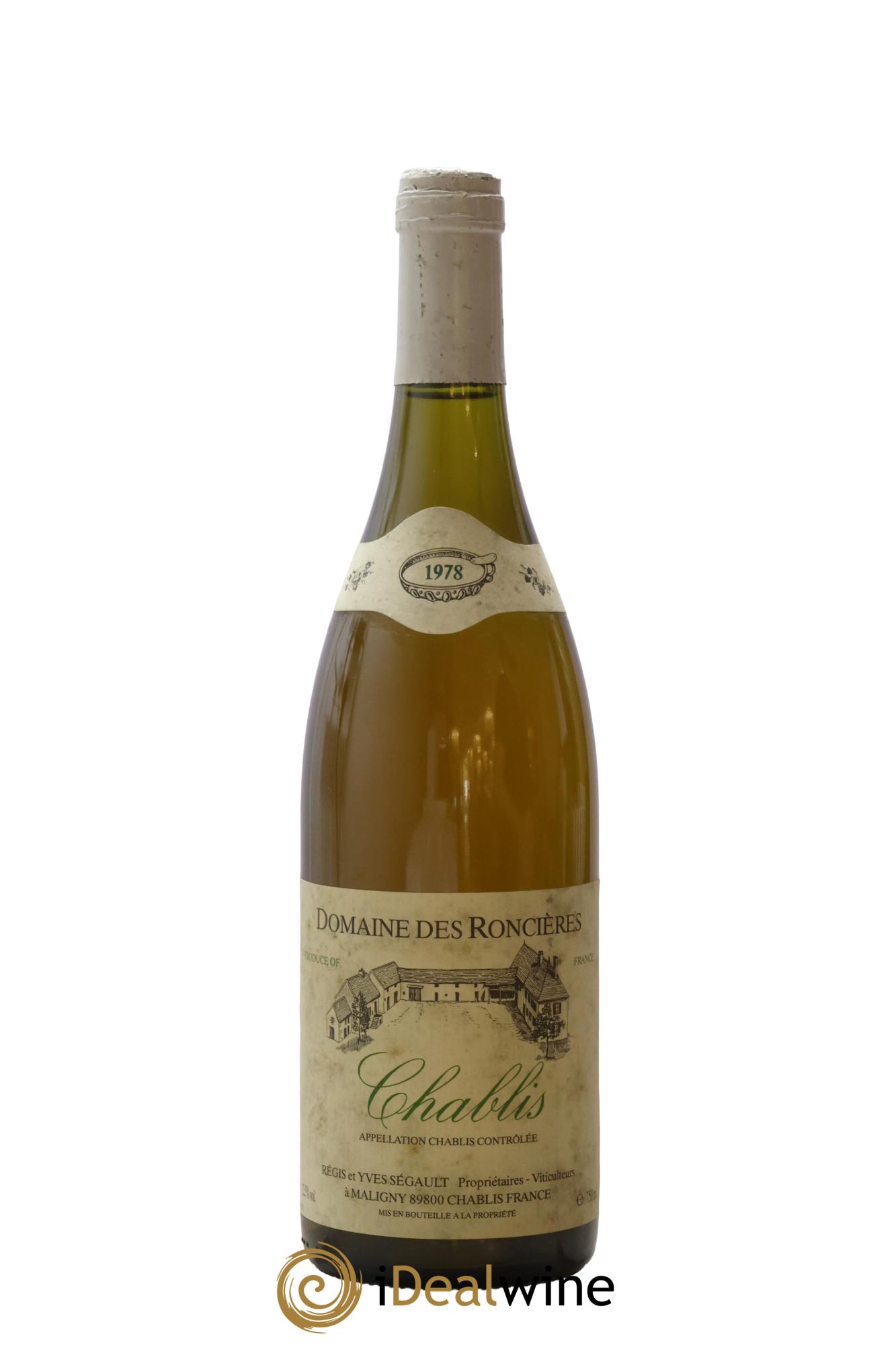 Chablis Domaine des Roncières 1978 - Lot de 1 bouteille - 0
