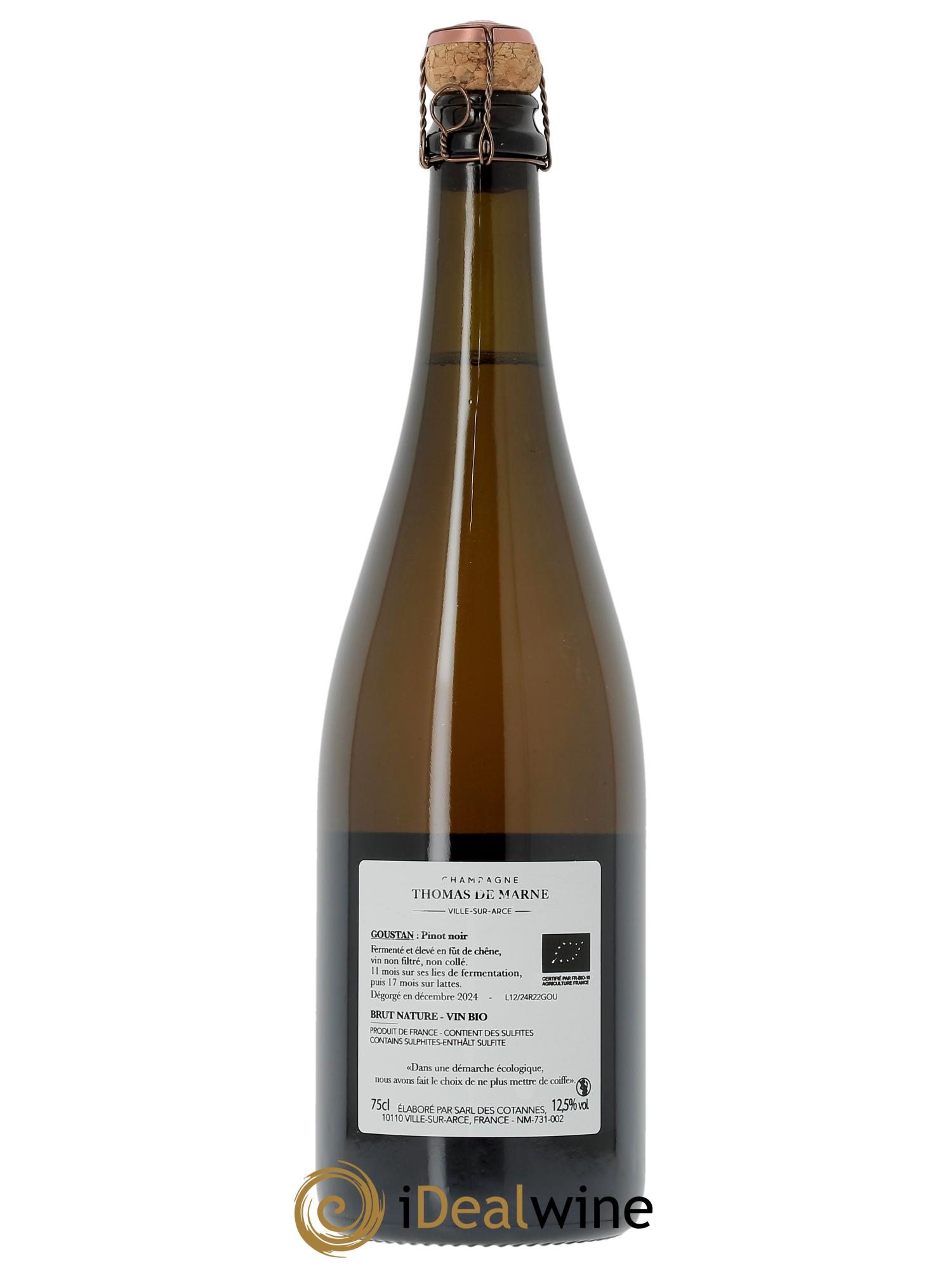 Blanc de Noirs Goustan Brut Nature Thomas de Marne 2022 - Lot de 1 bouteille - 1