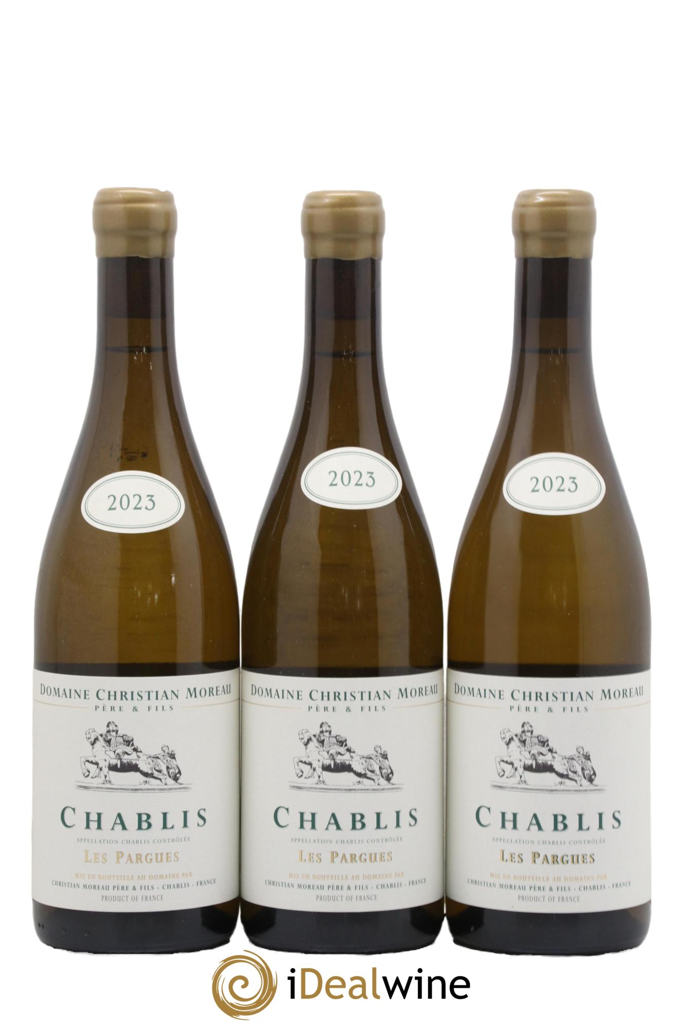 Chablis Les Pargues Christian Moreau 2023 - Lot de 3 bouteilles - 0