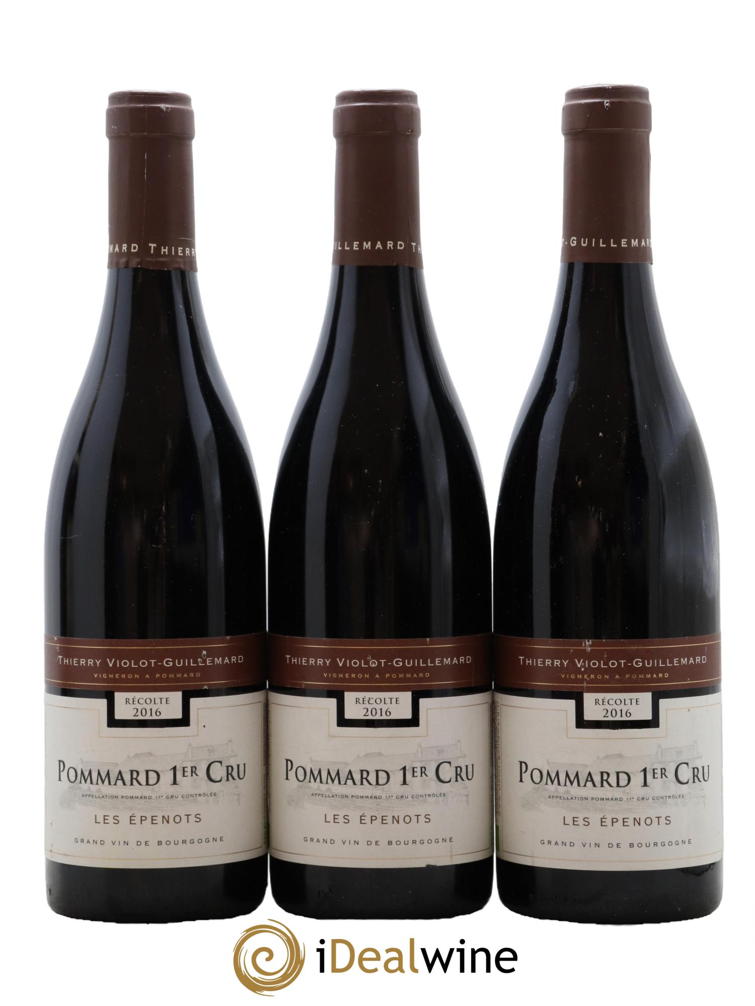 Pommard 1er Cru Les Epenots Violot-Guillemard 2016 - Lot de 3 bouteilles - 0