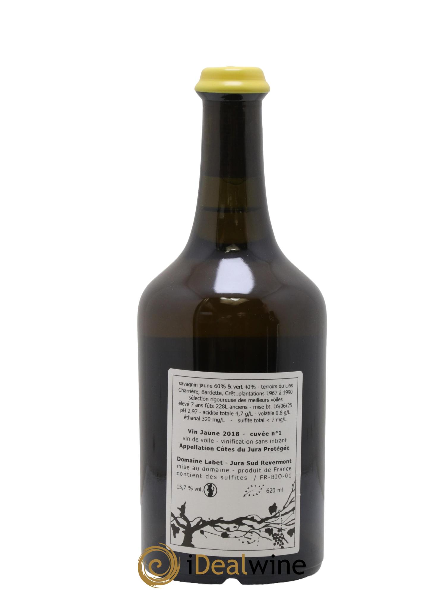 Côtes du Jura Vin Jaune Romain - Julien - Charline Labet 2018 - Lot de 1 clavelin - 1