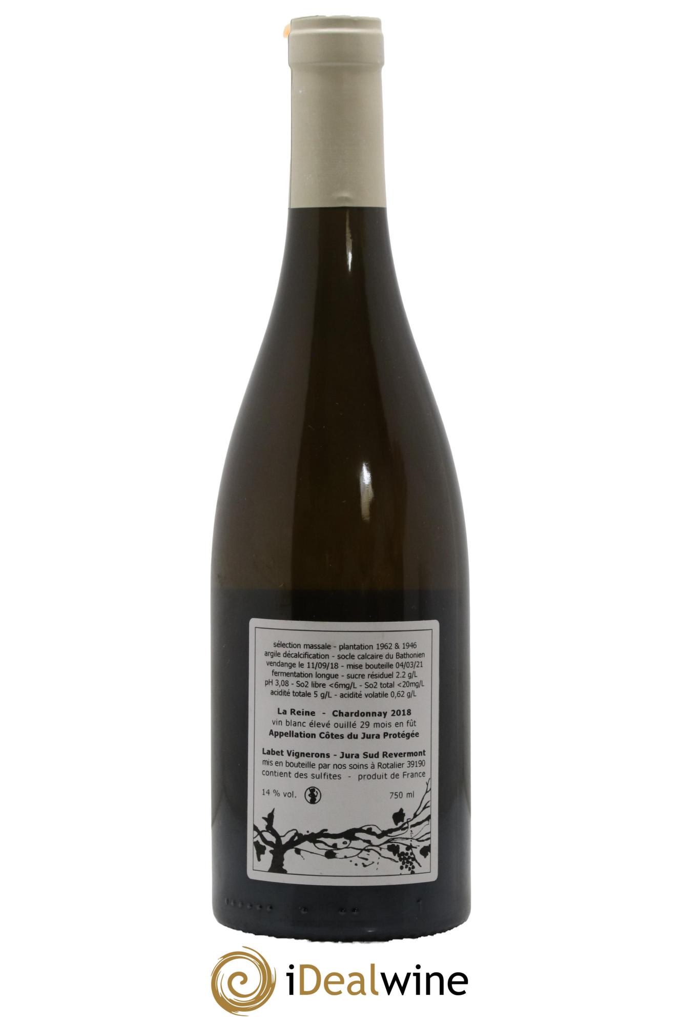 Côtes du Jura Chardonnay La Reine Romain - Julien  - Charline Labet 2018 - Lot de 1 bouteille - 1