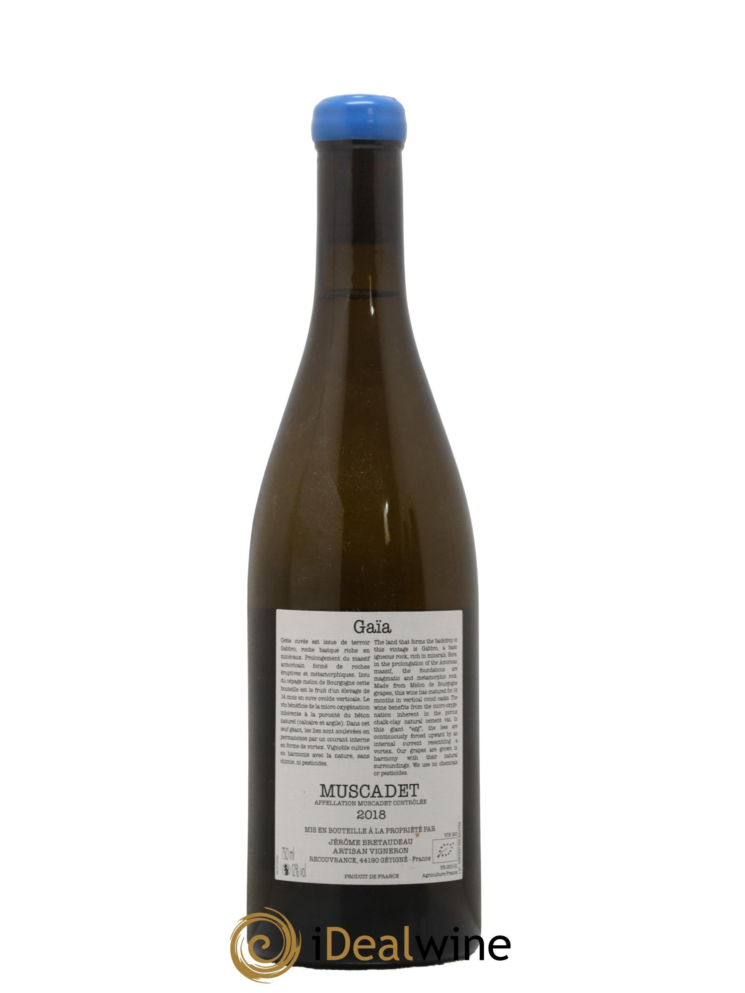 Muscadet-Sèvre-et-Maine Gaia Jérôme Bretaudeau - Domaine de Bellevue 2018 - Lot de 1 bouteille - 1