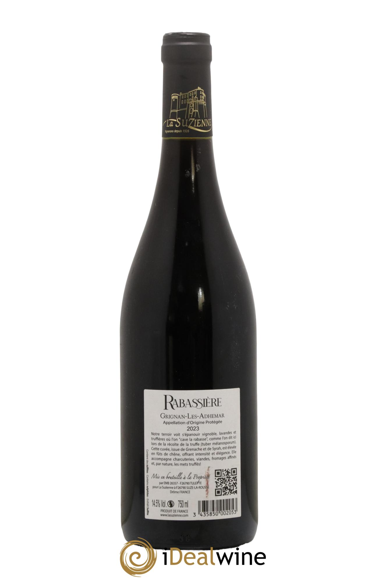 Rhône Grignan-les-Adhémar La Suzienne Rabassiere 2023 - Posten von 1 Flasche - 1