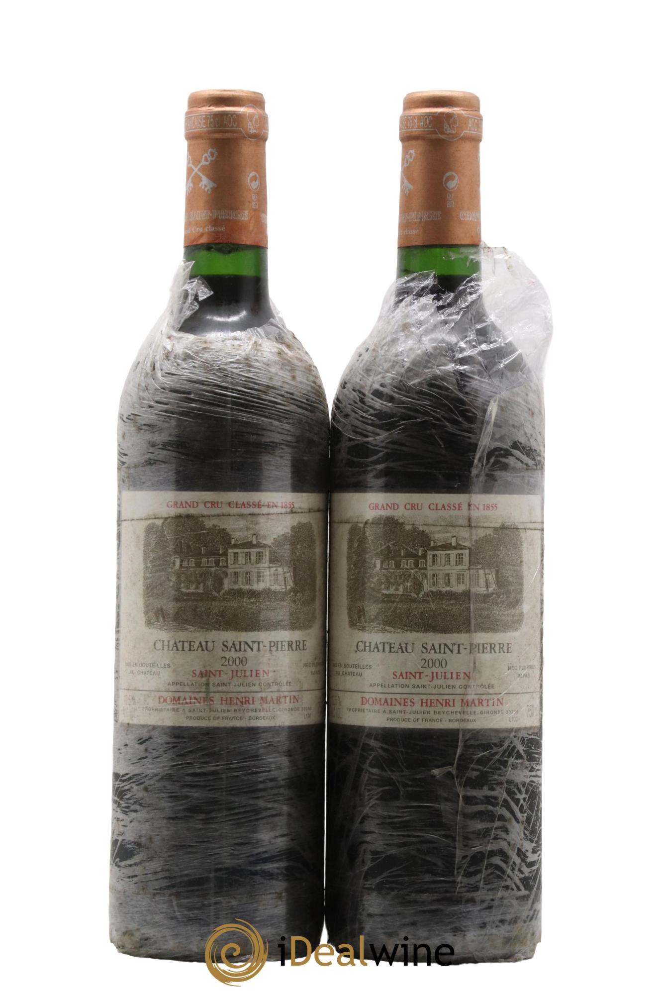Château Saint-Pierre 4ème Grand Cru Classé 2000 - Lot de 2 bouteilles - 0