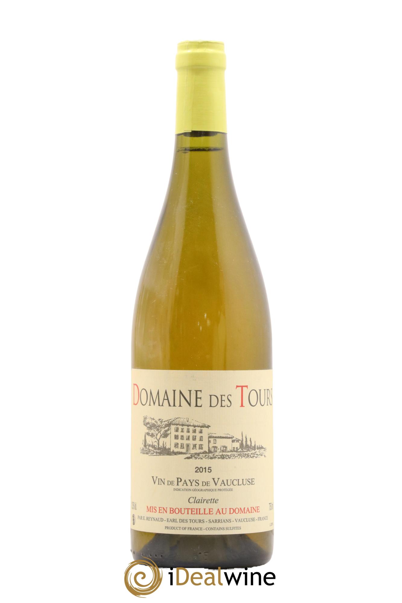 IGP Vaucluse (Vin de Pays de Vaucluse) Domaine des Tours Clairette Emmanuel Reynaud 2015 - Lotto di 1 bottiglia - 0