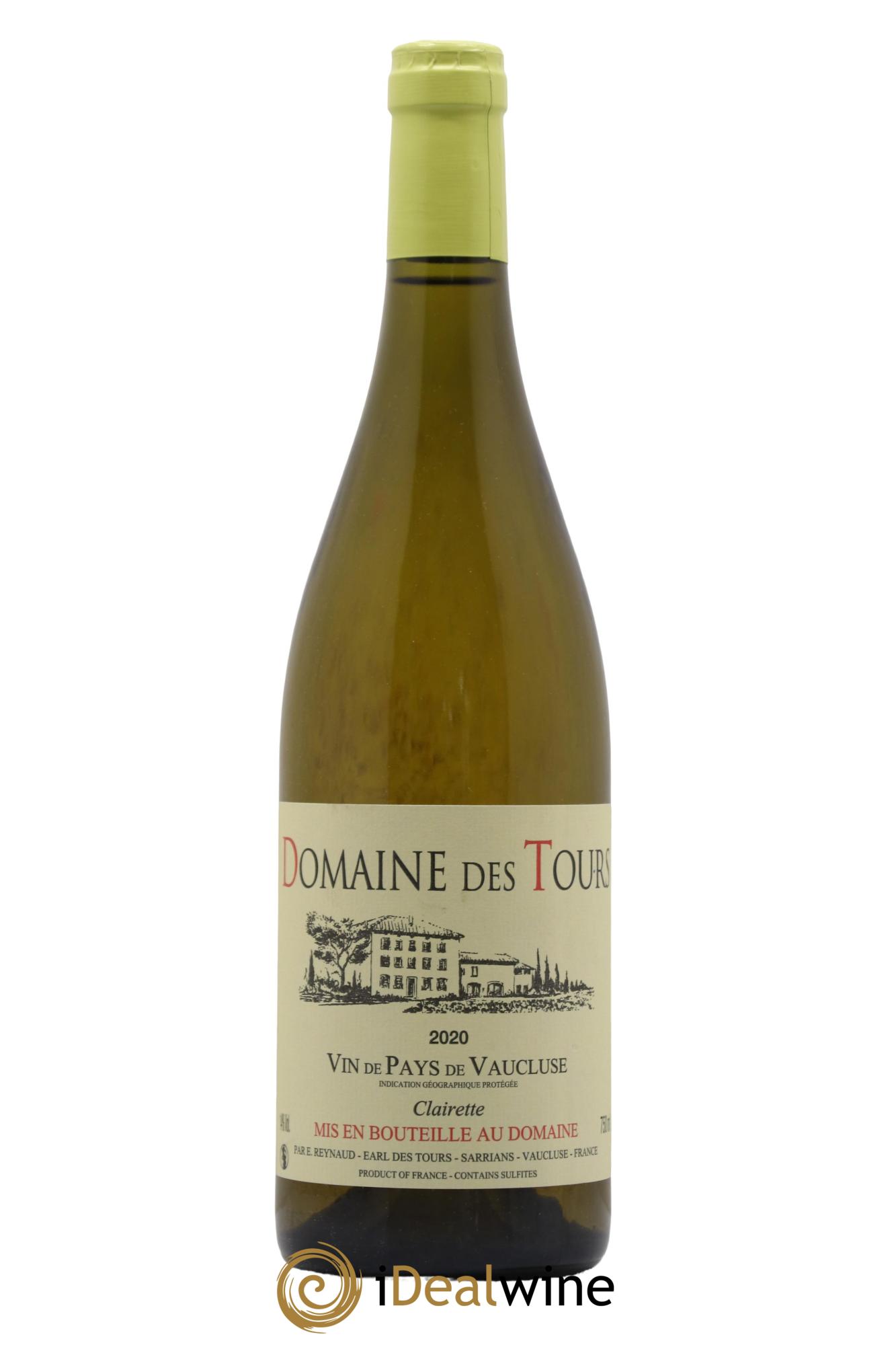 Vaucluse Clairette Domaine Des Tours 2020 - Lot de 1 bouteille - 0
