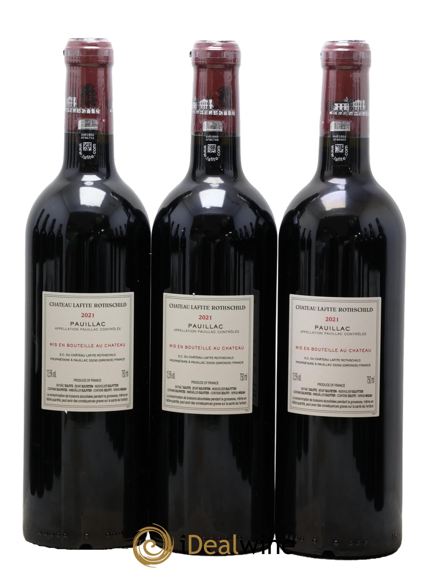 Château Lafite Rothschild 1er Grand Cru Classé 2021 - Posten von 3 Flaschen - 1