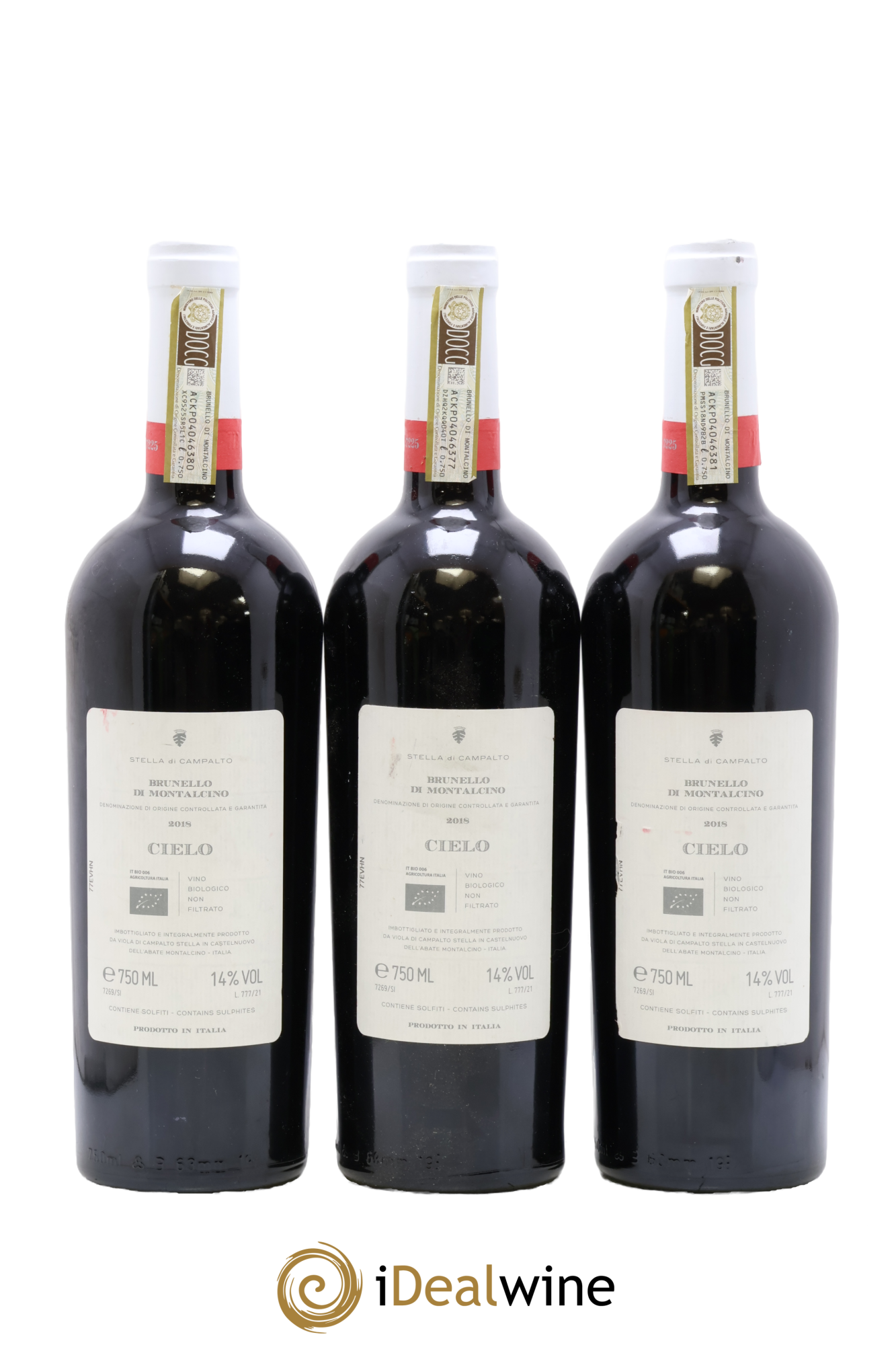 Brunello di Montalcino DOCG Cielo Podere S. Giuseppe Stella di Campalto 2018 - Lot de 3 bouteilles - 1