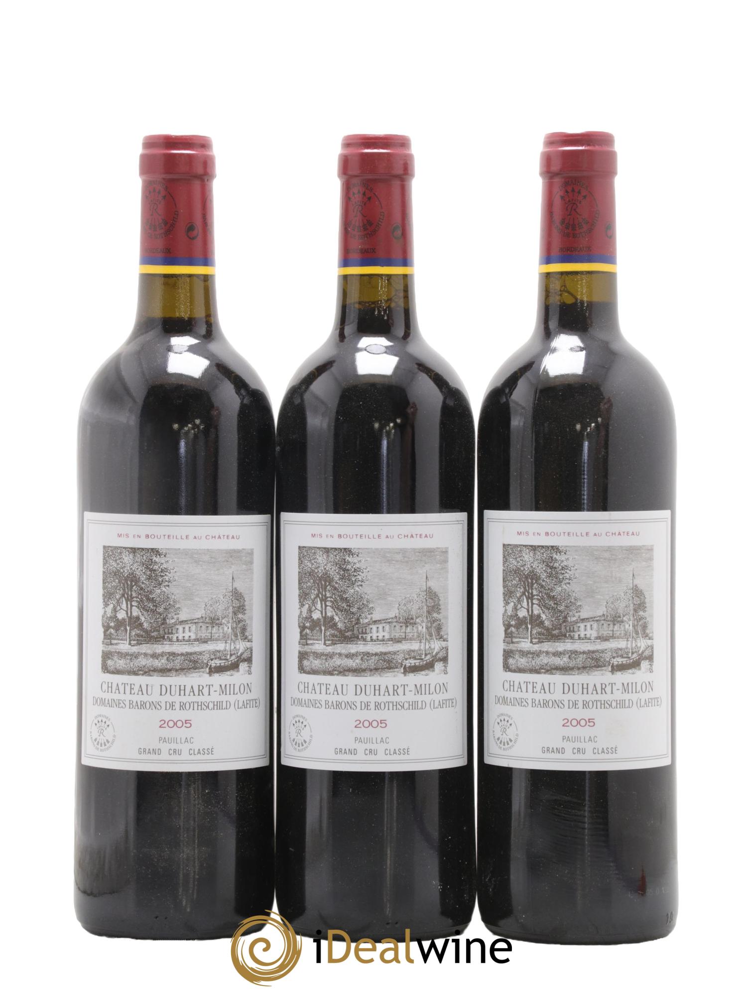Château Duhart-Milon 4ème Grand Cru Classé 2005 - Lot de 3 bouteilles - 0