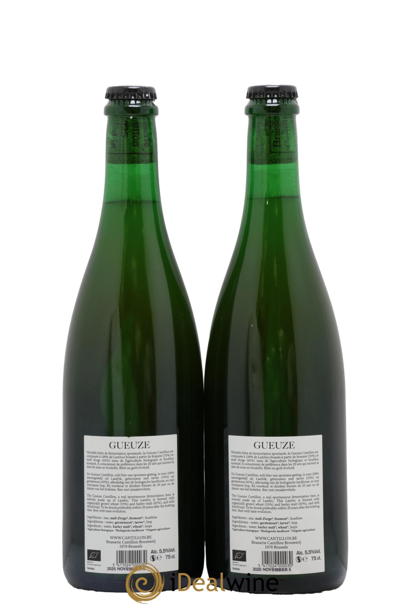 Bière Gueuze Cantillon 2025 - Lot of 2 bottles - 1