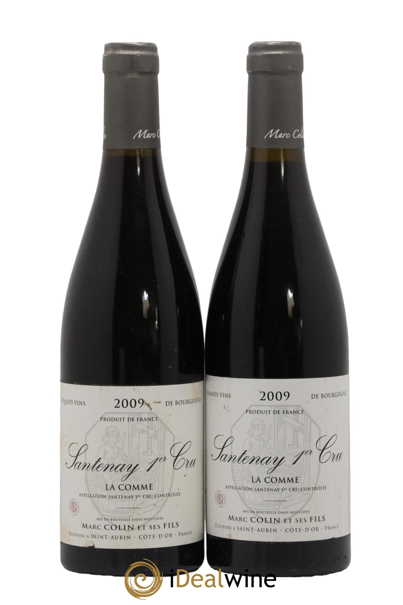 Santenay 1er Cru La Comme Domaine Marc Colin et Fils 2009 - Lot de 2 bouteilles - 0