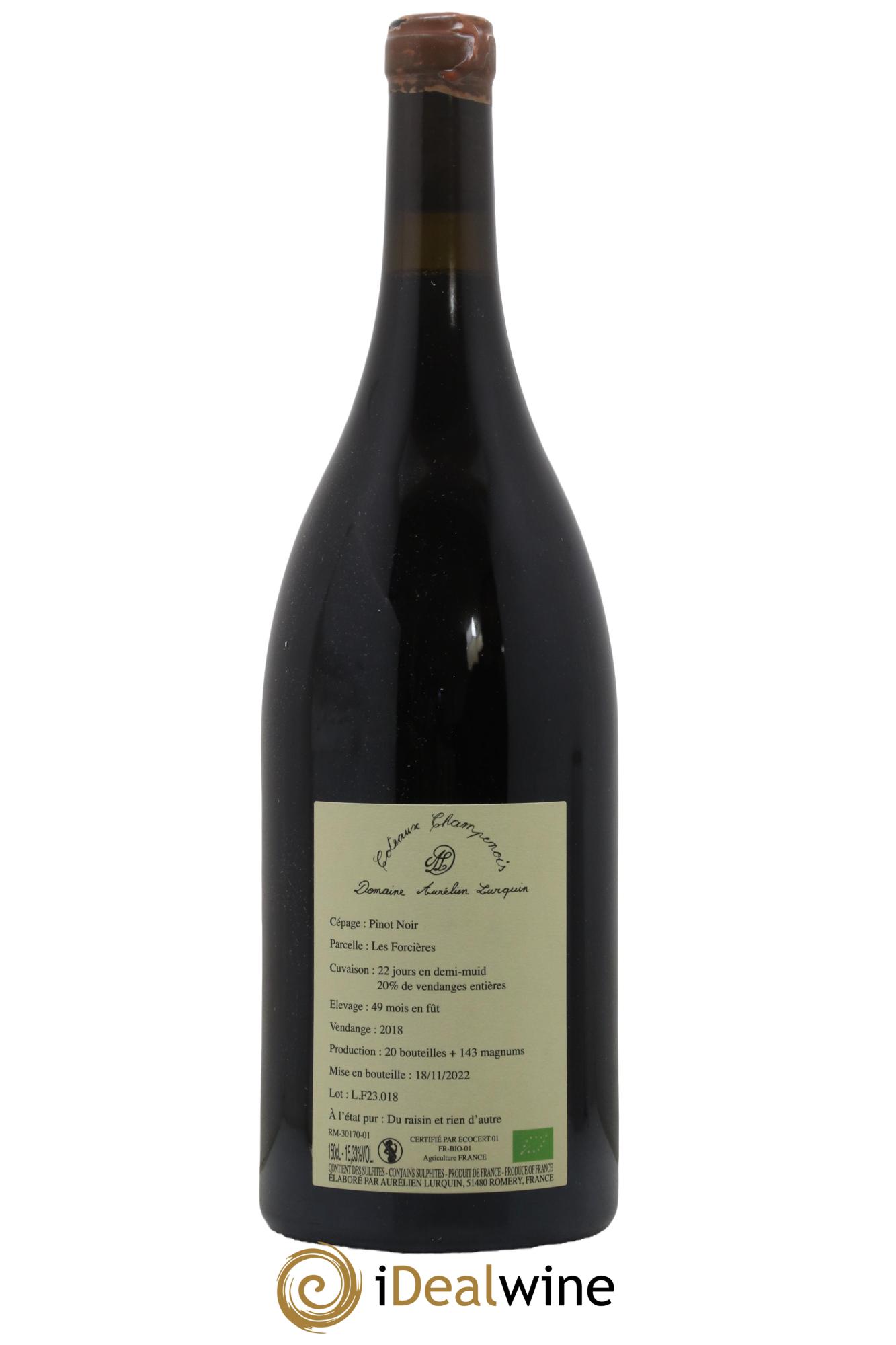 Coteaux Champenois Les Forcières  Domaine Aurélien Lurquin 2018 - Lotto di 1 magnum - 1