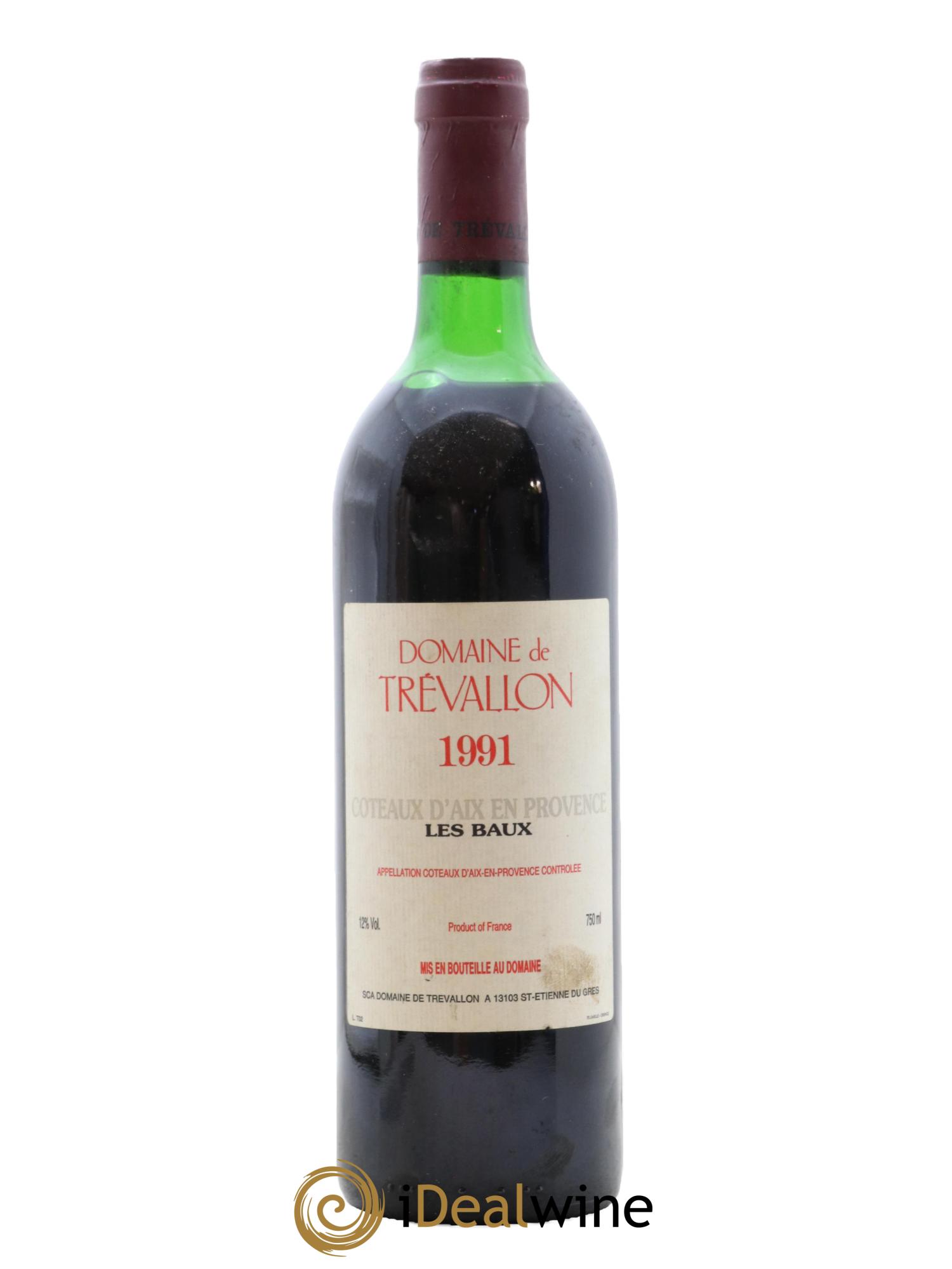 Coteaux d'Aix-en-Provence Trévallon (Domaine de) Eloi Dürrbach 1991 - Lot de 1 bouteille - 0
