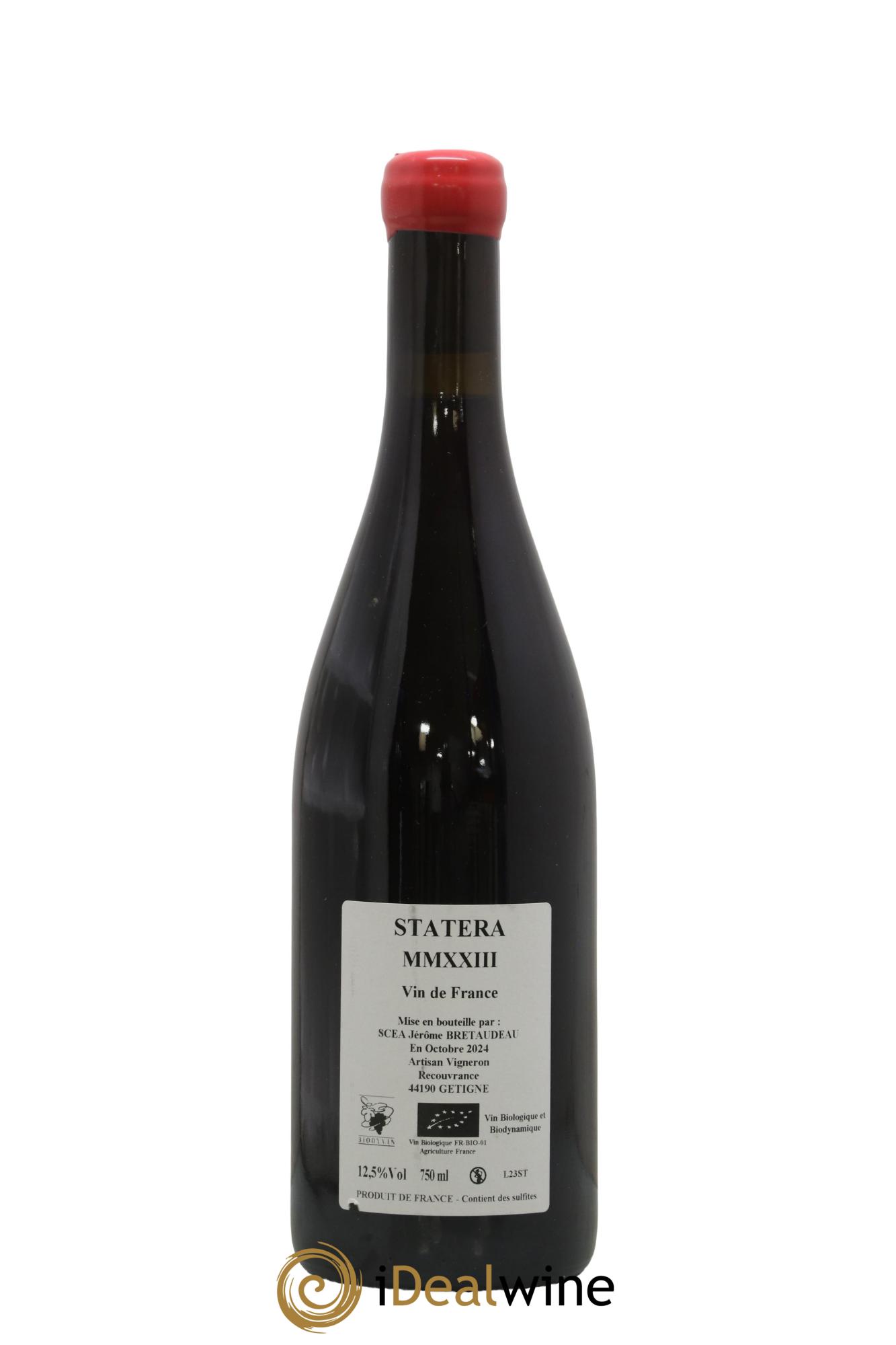 Vin de France Statera Jérôme Bretaudeau - Domaine de Bellevue 2023 - Lot de 1 bouteille - 1