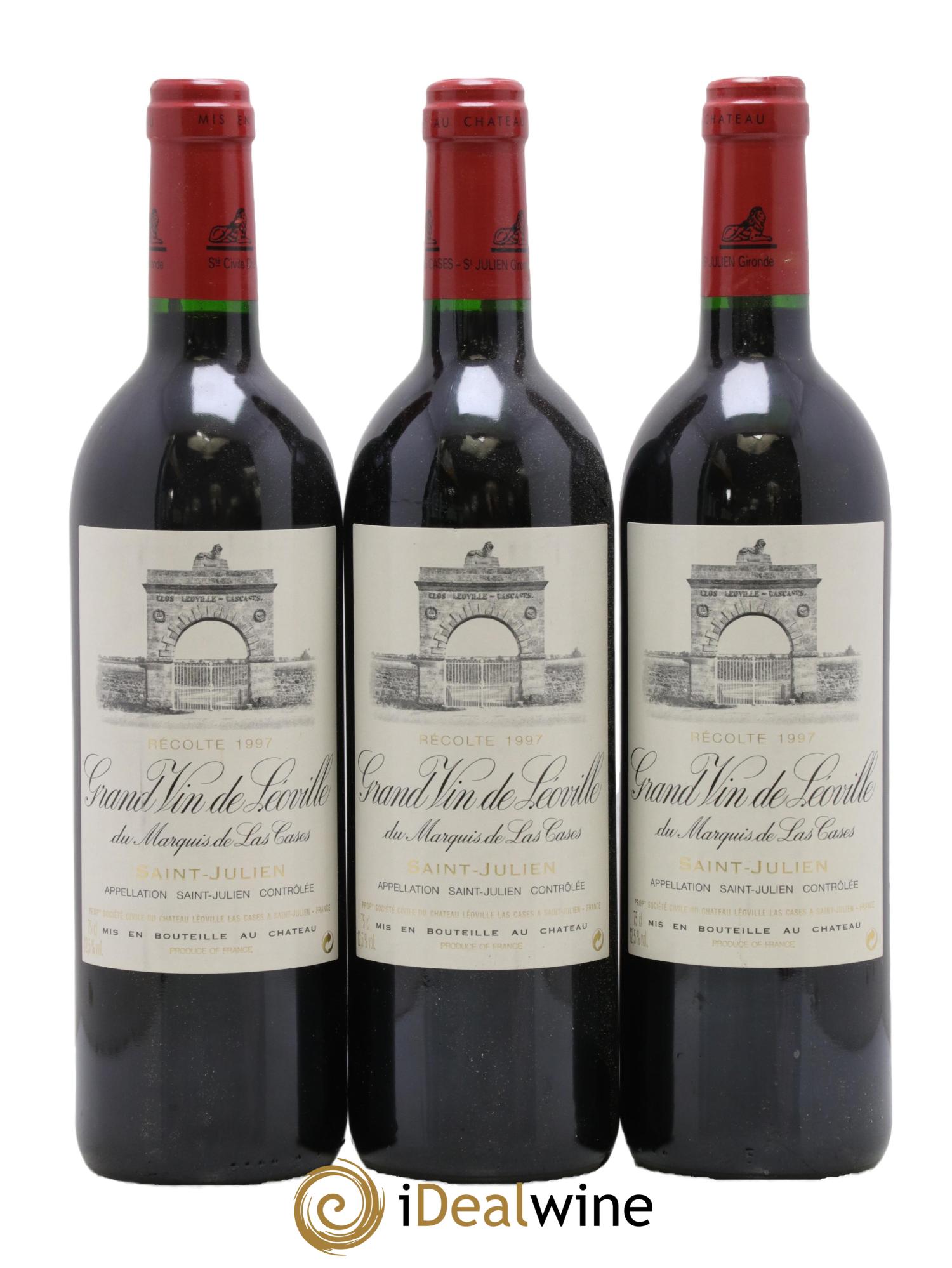 Château Léoville Las Cases 2ème Grand Cru Classé 1997 - Posten von 3 Flaschen - 0