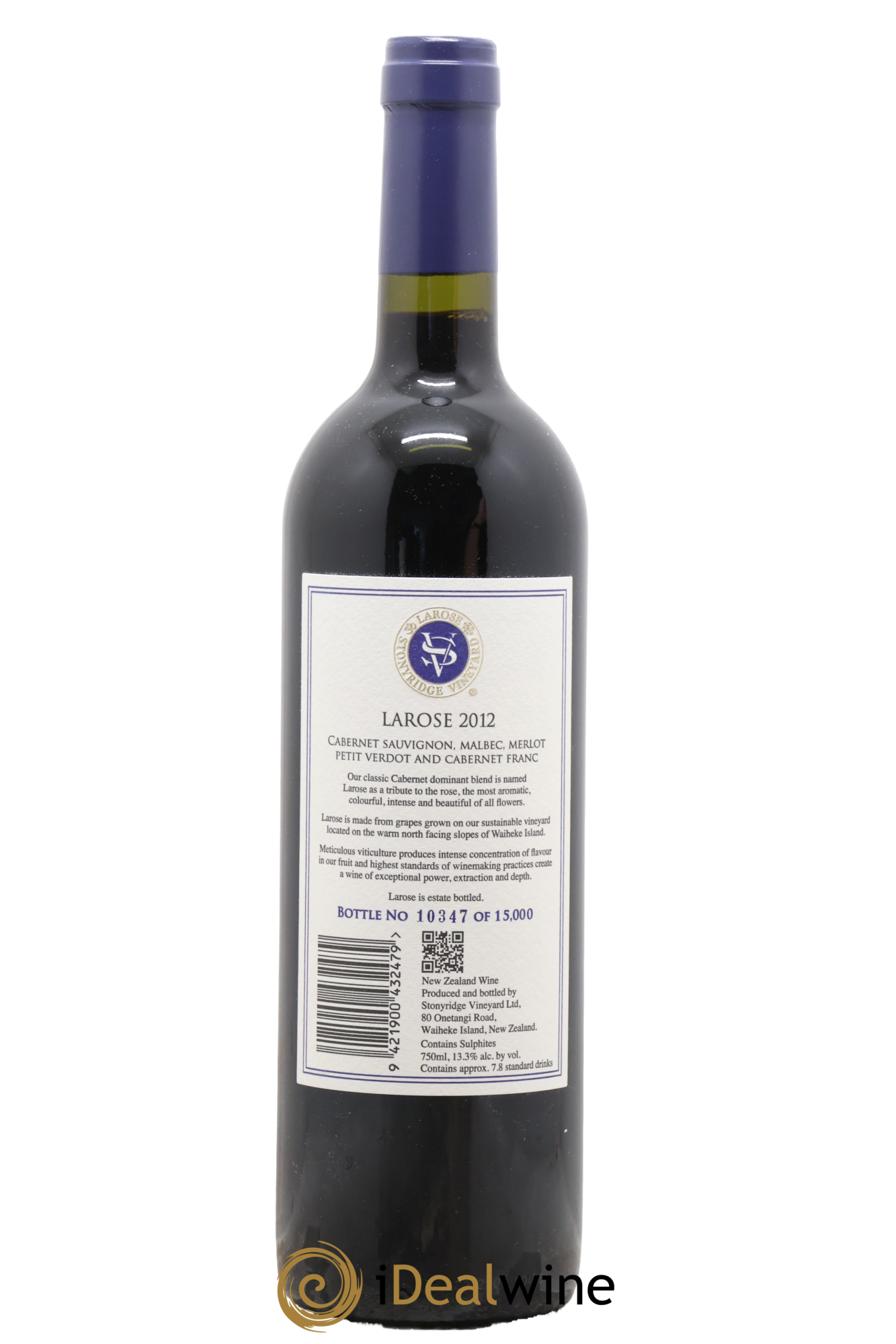 Nouvelle Zélande Waiheke Island Larose Stonyridge Vineyard 2012 - Lot de 1 bouteille - 1