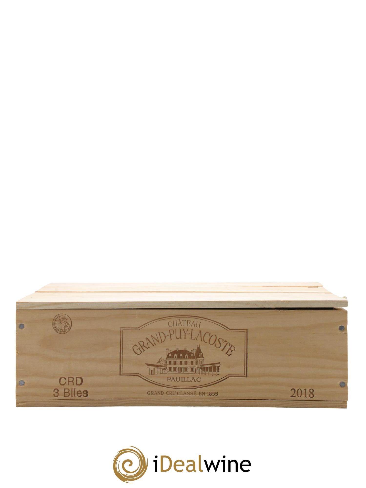 Château Grand Puy Lacoste 5ème Grand Cru Classé 2018 - Lot of 3 bottles - 1