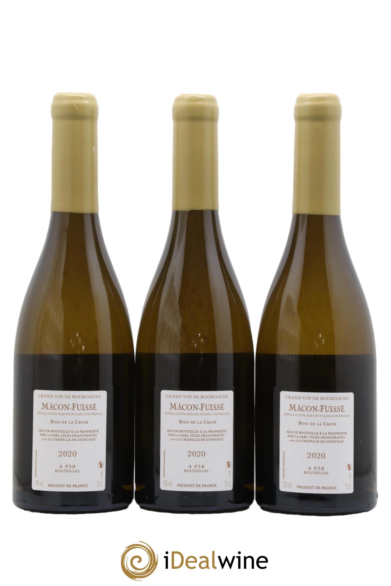 Mâcon-Fuissé Bois de la Croix Jules Desjourneys 2020 - Lotto di 3 bottiglie - 1
