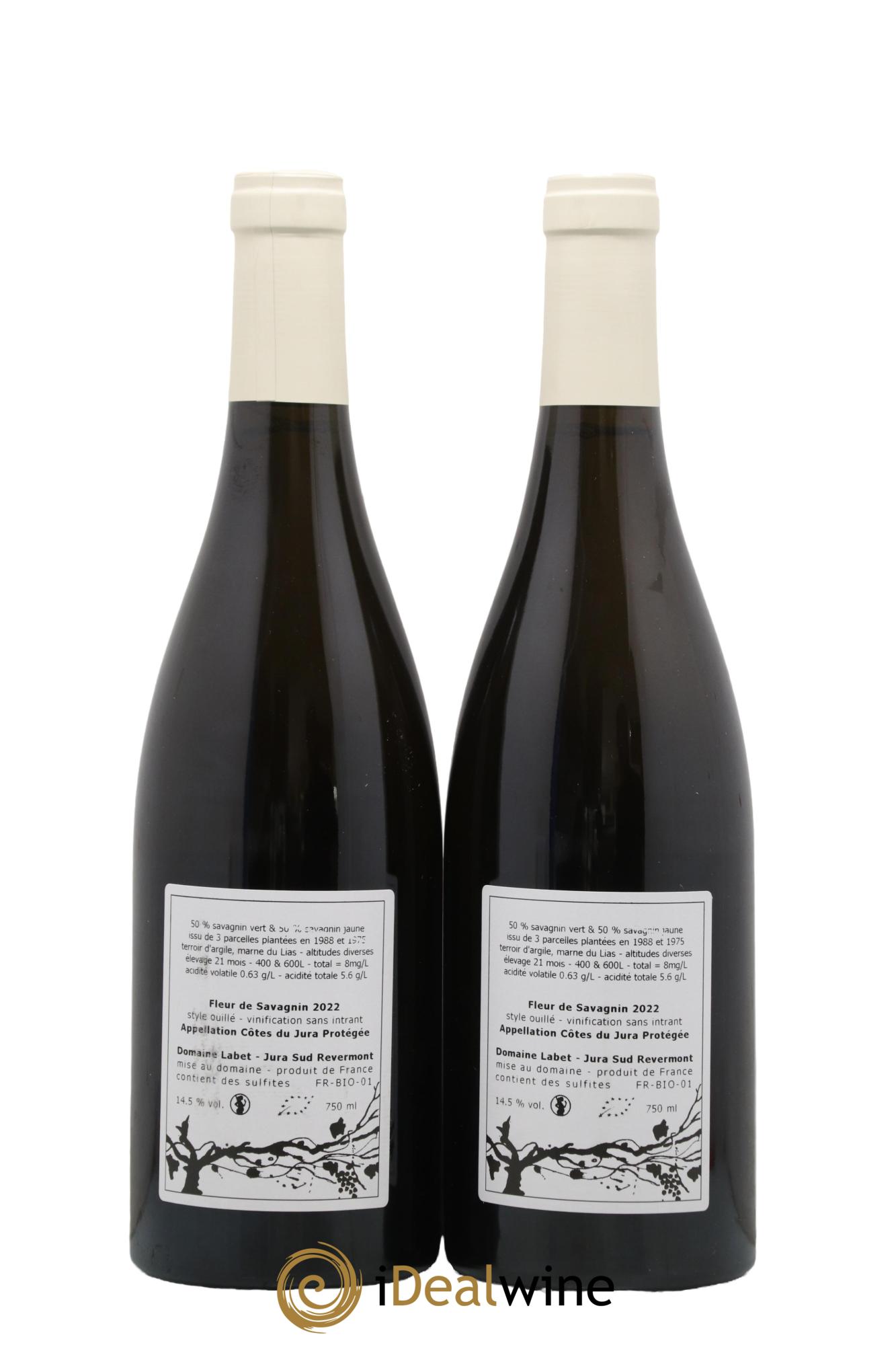 Côtes du Jura Fleur de Savagnin Romain - Julien - Charline Labet 2022 - Lot de 2 bouteilles - 1