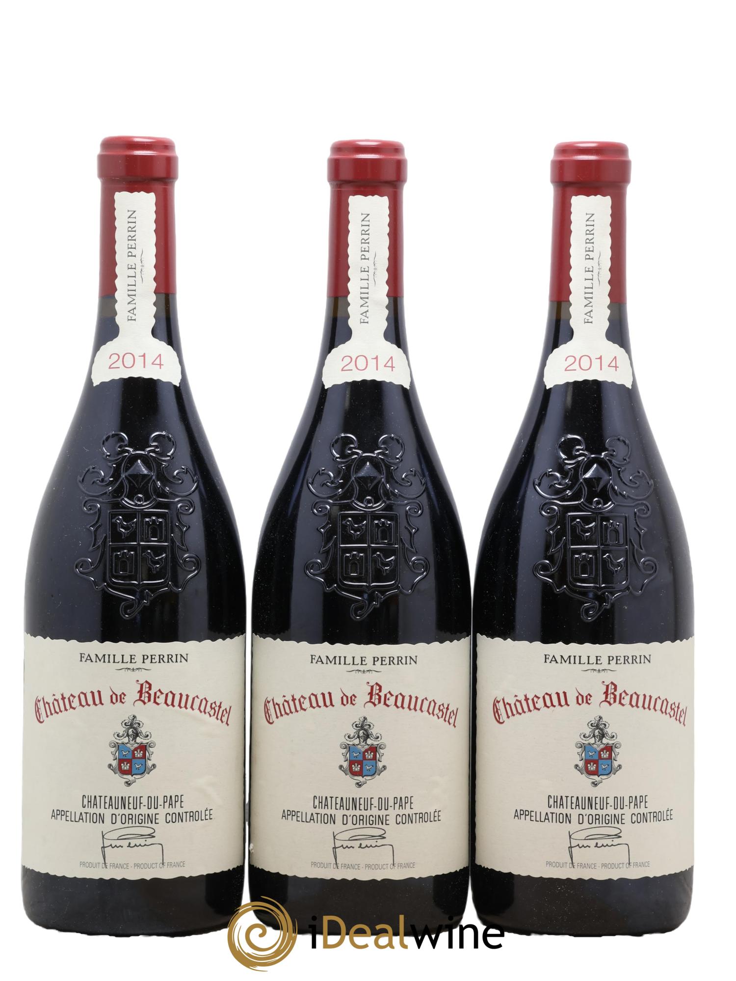 Châteauneuf-du-Pape Château de Beaucastel Famille Perrin 2014 - Lot de 3 bouteilles - 0