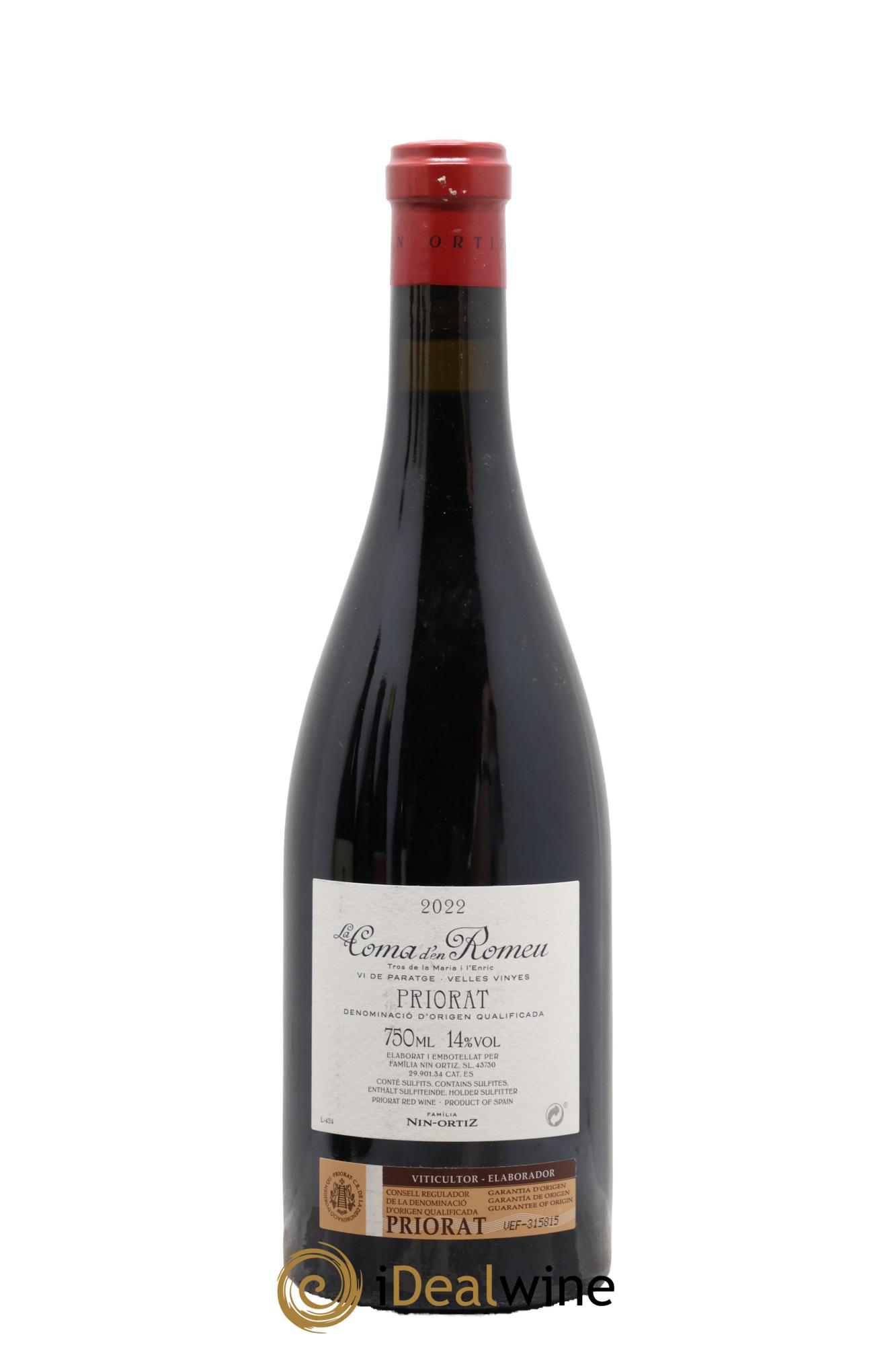 Priorat DOCA La Coma d'en Romeu velles vinyes Nin-Ortiz 2022 - Lotto di 1 bottiglia - 1