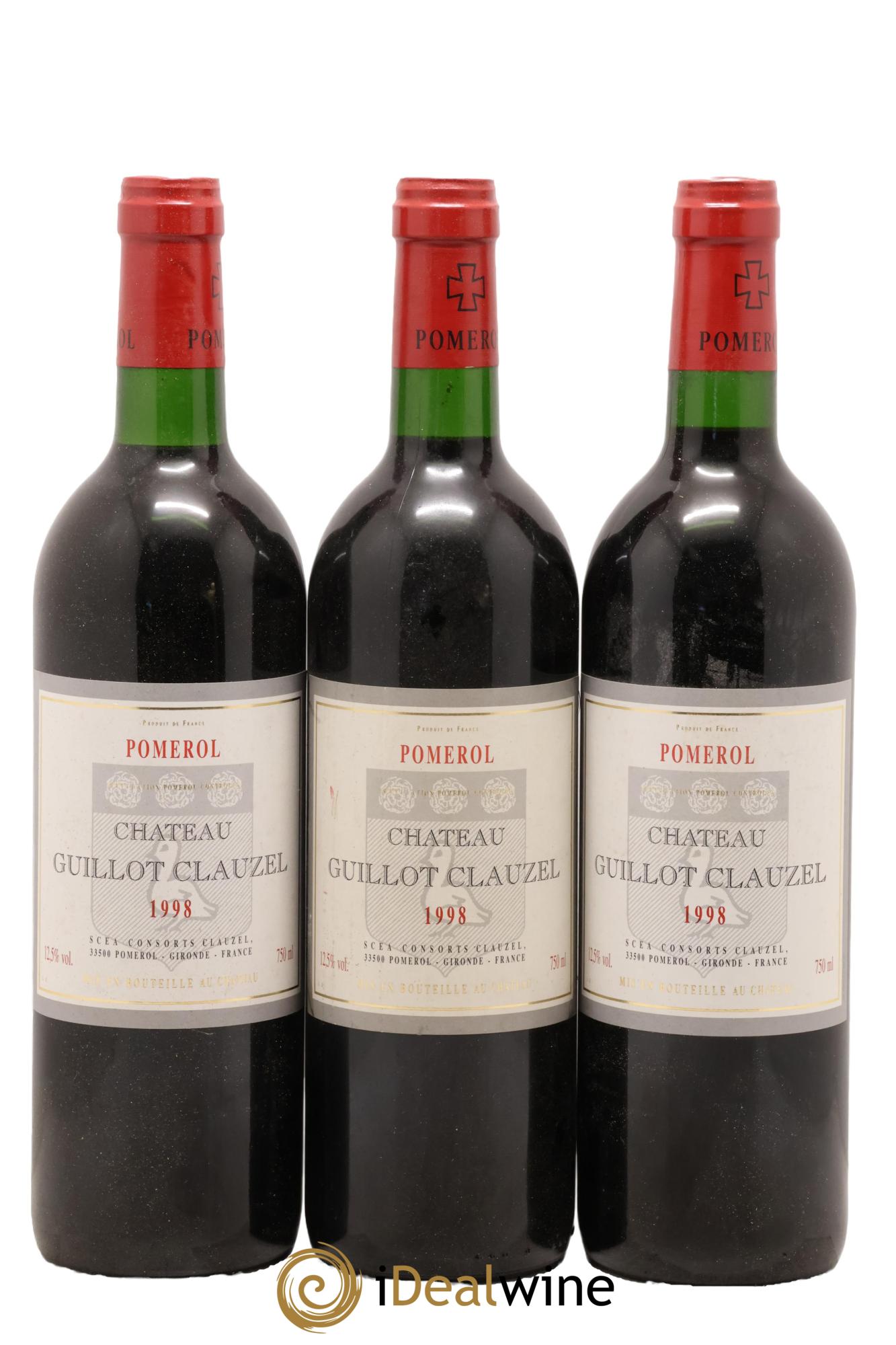 Château Guillot Clauzel 1998 - Lot of 3 bottles - 0