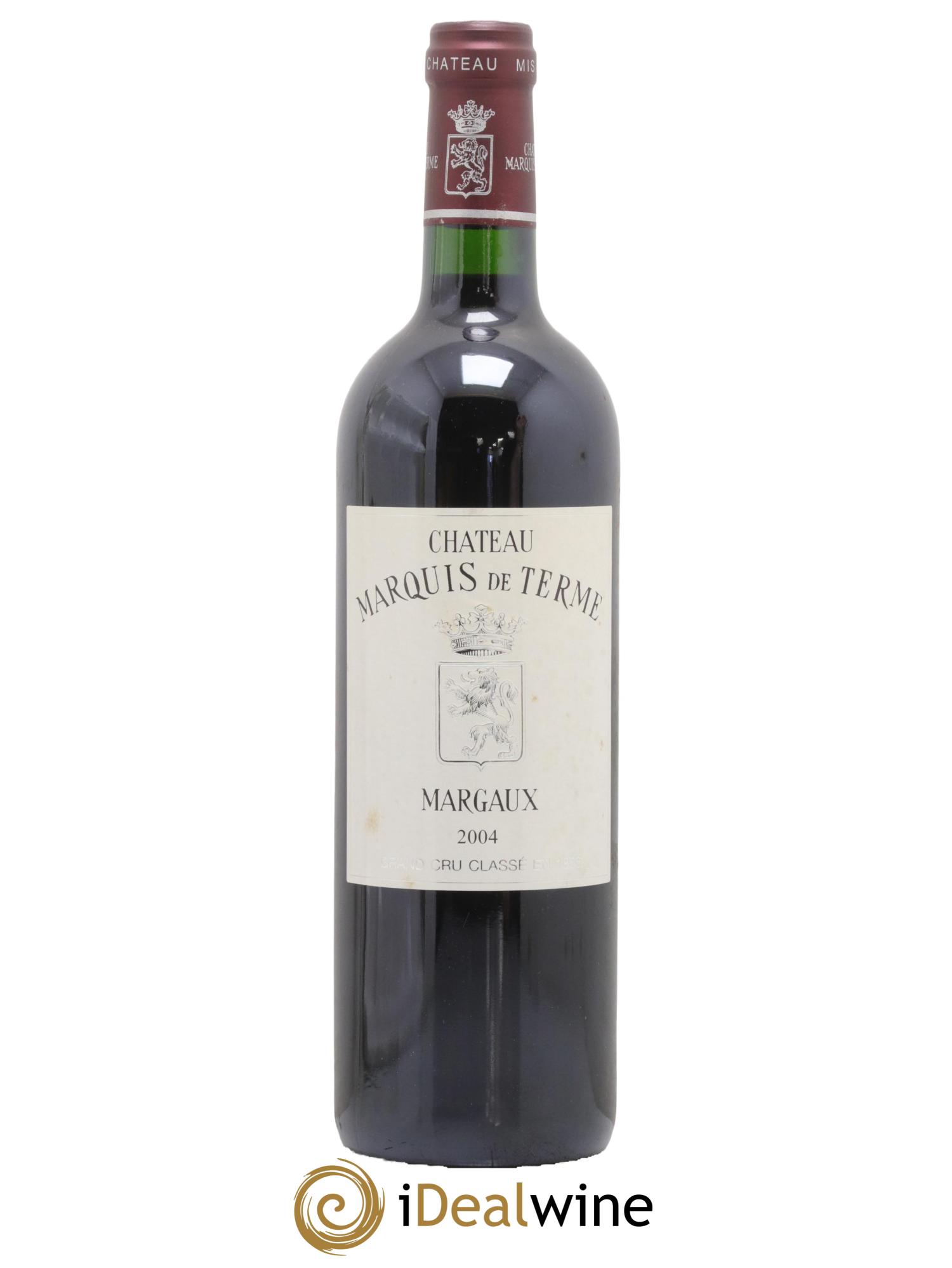 Château Marquis de Terme 4ème Grand Cru Classé 2004 - Lot de 1 bouteille - 0