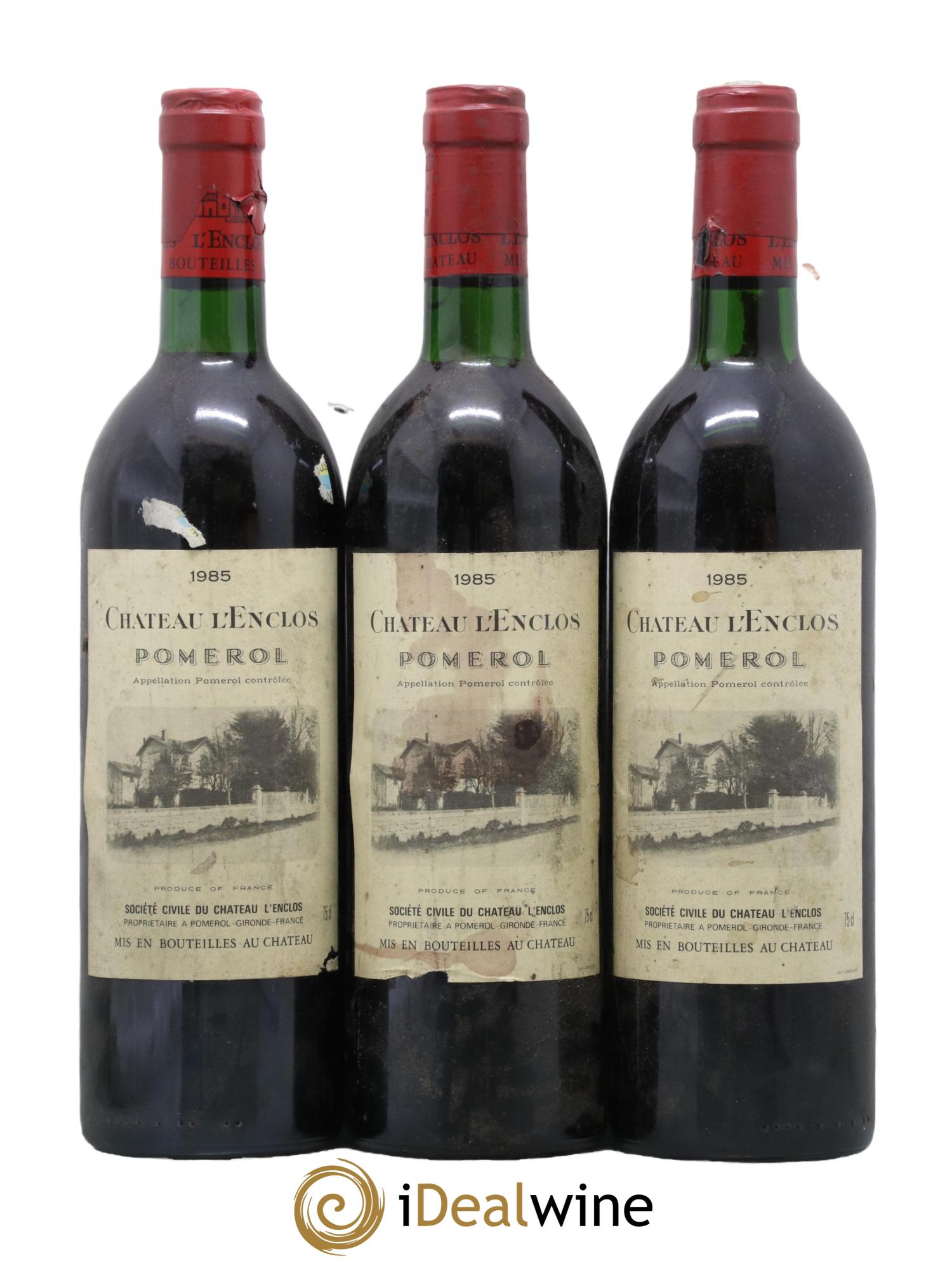 Château l' Enclos 1985 - Lot de 3 bouteilles - 0