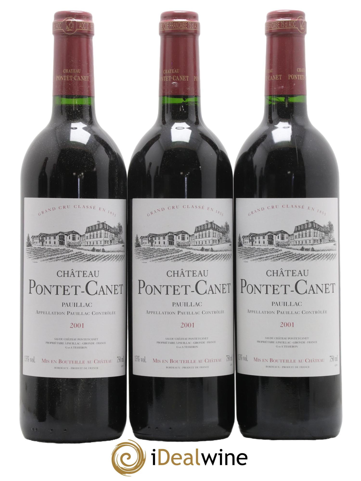 Château Pontet Canet 5ème Grand Cru Classé 2001 - Lot de 12 bouteilles - 3