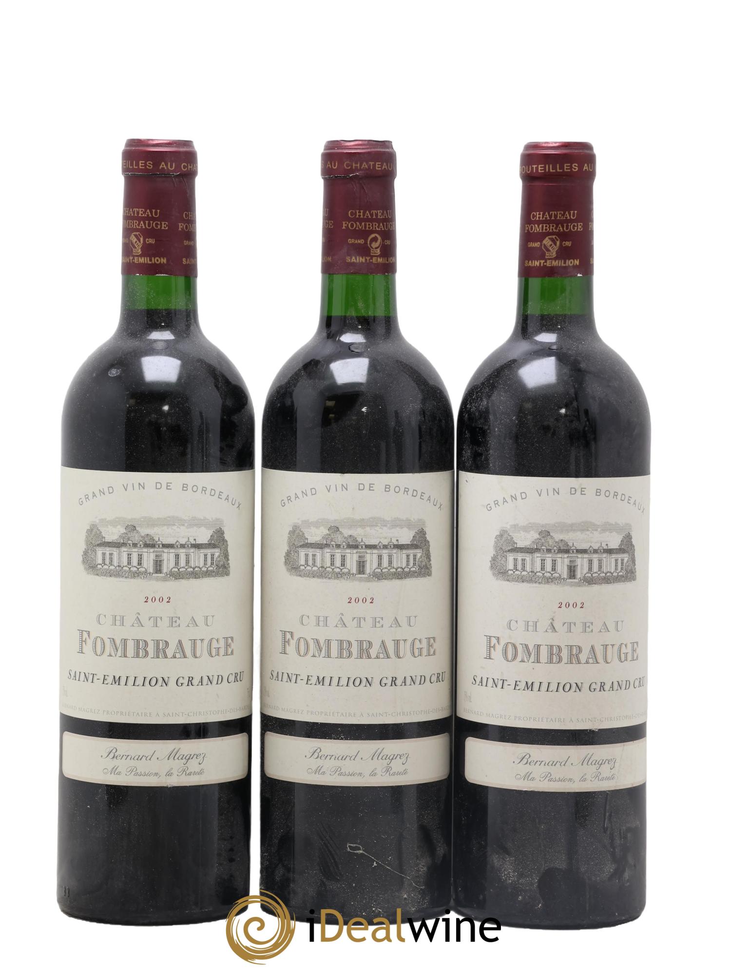 Château Fombrauge Grand Cru Classé 2002 - Lot de 3 bouteilles - 0