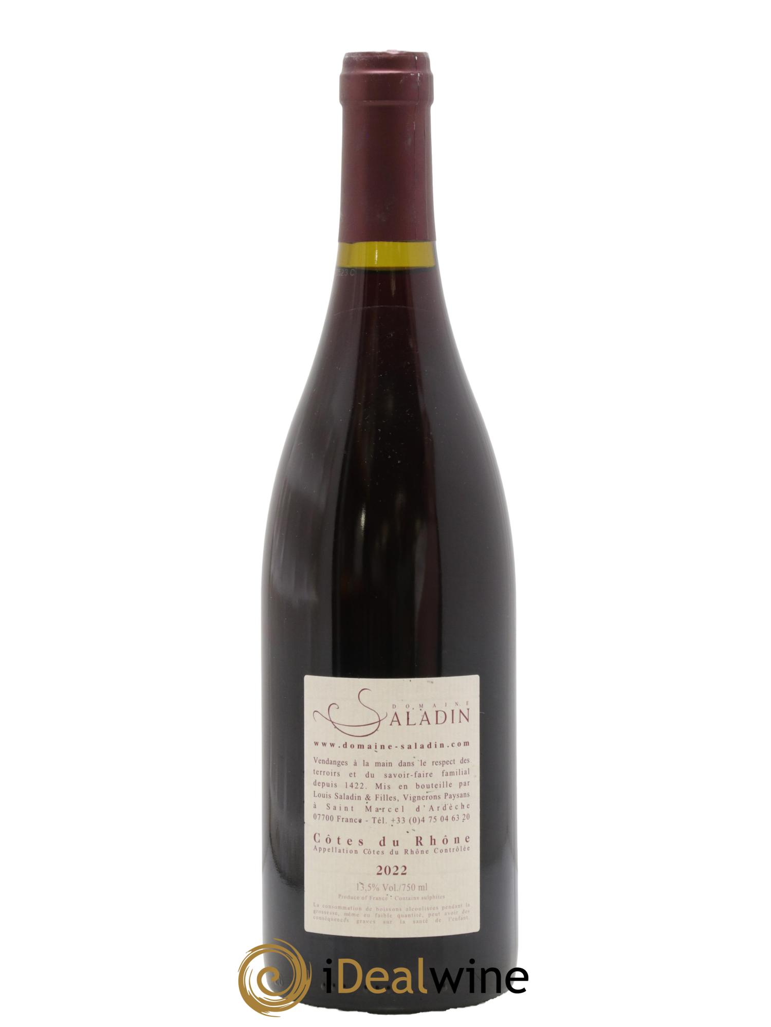 Côtes-du-Rhône Loï Domaine Saladin 2022 - Posten von 1 Flasche - 1