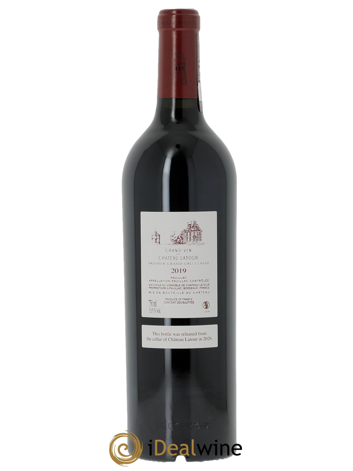 Château Latour 1er Grand Cru Classé (CBO à partir de 6 bts) 2019 - Lote de 1 botella - 1