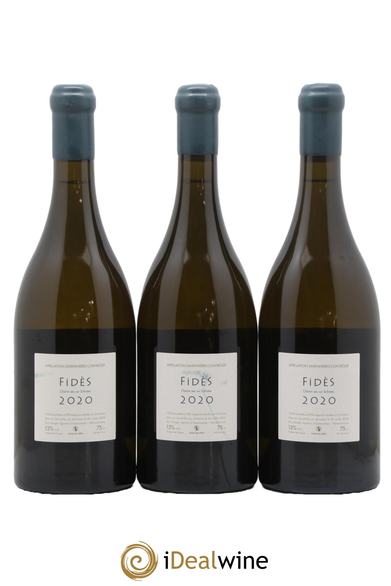 Savennières Fidès Eric Morgat 2020 - Lot of 3 bottles - 1