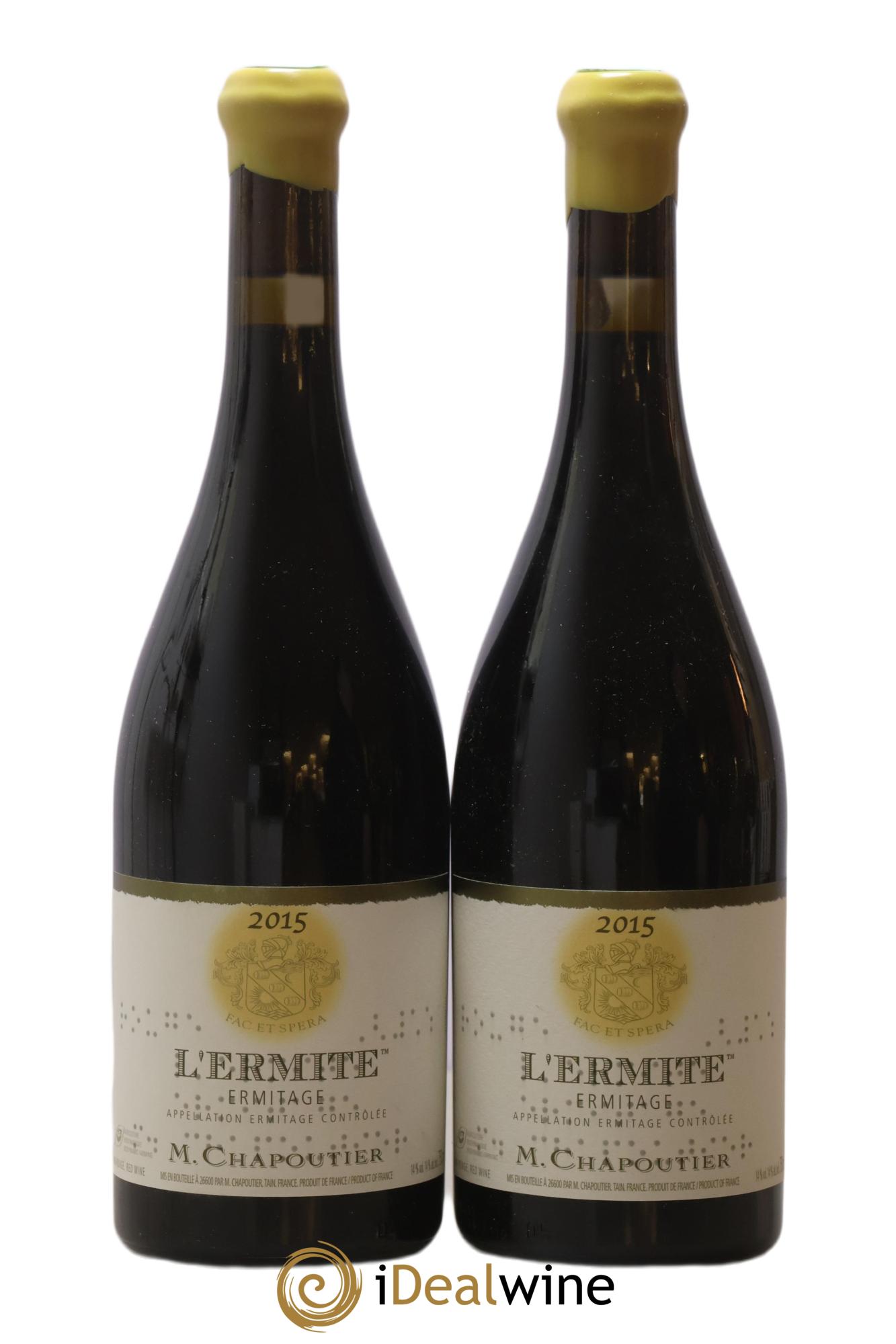 Hermitage Ermitage l'Ermite Chapoutier 2015 - Lot de 2 bouteilles - 0