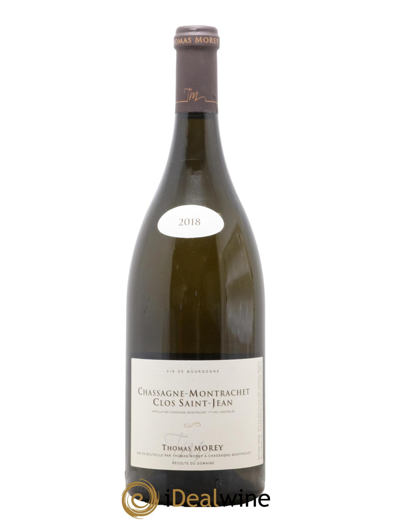 Chassagne-Montrachet 1er Cru Clos Saint-Jean Thomas Morey 2018 - Lot de 1 magnum - 0