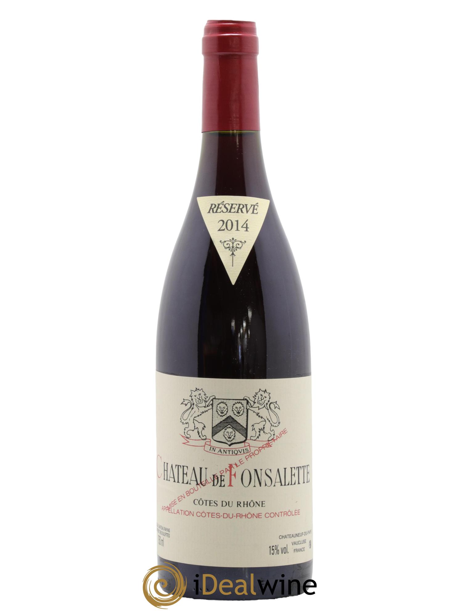 Côtes-du-Rhône Château de Fonsalette Emmanuel Reynaud 2014 - Lot de 1 bouteille - 0
