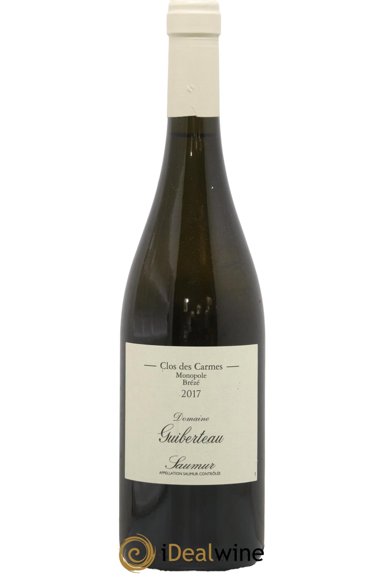 Saumur Brézé Clos des Carmes Domaine Guiberteau 2017 - Lot de 1 bouteille - 0