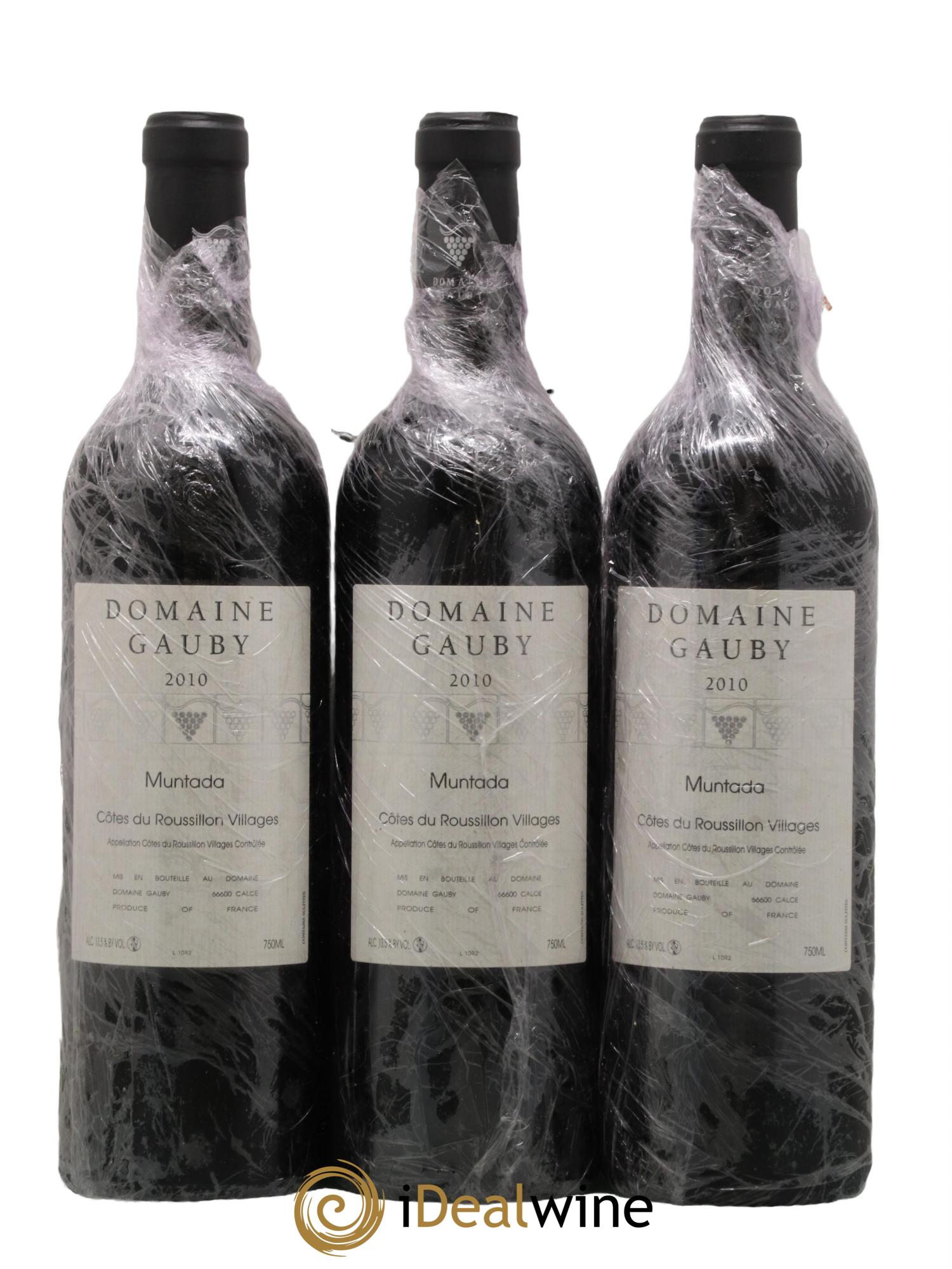 Côtes Catalanes (anciennement Côtes du Roussillon Villages) La Muntada Gauby (Domaine) 2010 - Lot de 3 bouteilles - 0