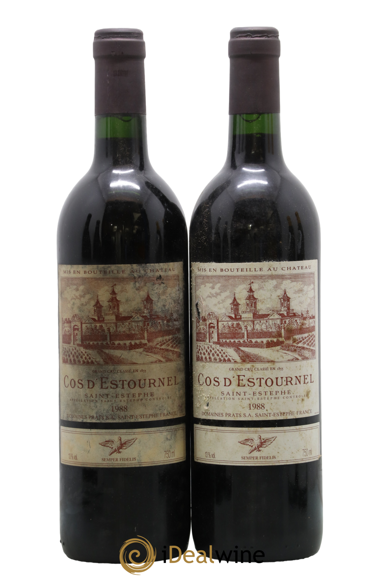 Cos d'Estournel 2ème Grand Cru Classé 1988 - Lotto di 2 bottiglie - 0