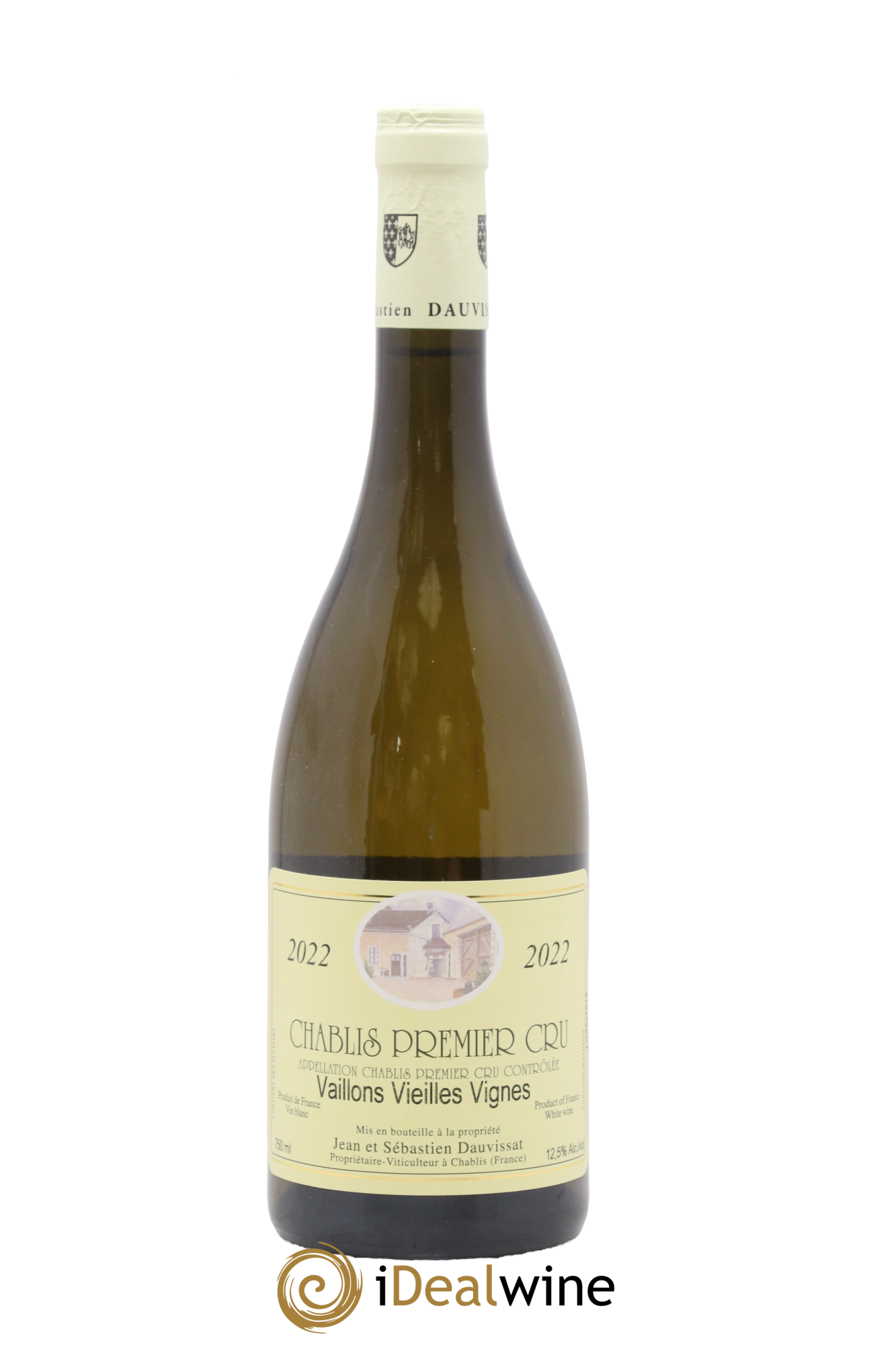 Chablis 1er Cru Vaillons Vieilles Vignes Jean & Sébastien Dauvissat 2022 - Lot de 1 bouteille - 0