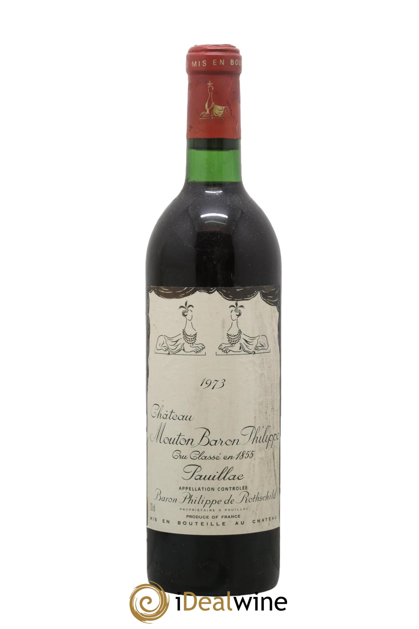 Château d' Armailhac - Mouton Baron(ne) Philippe 5ème Grand Cru Classé 1973 - Lot de 1 bouteille - 0