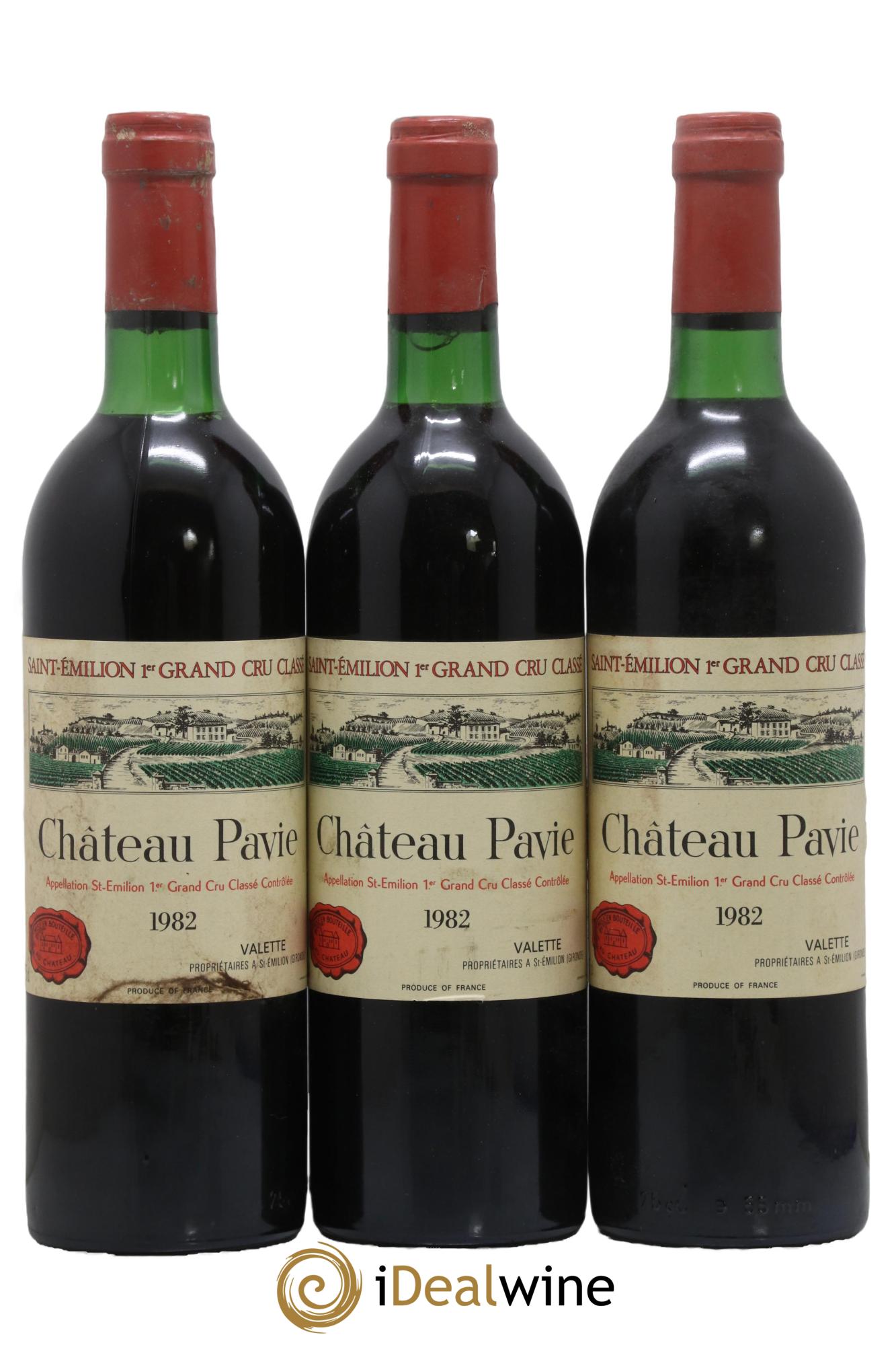 Château Pavie 1er Grand Cru Classé A 1982 - Lot de 3 bouteilles - 0