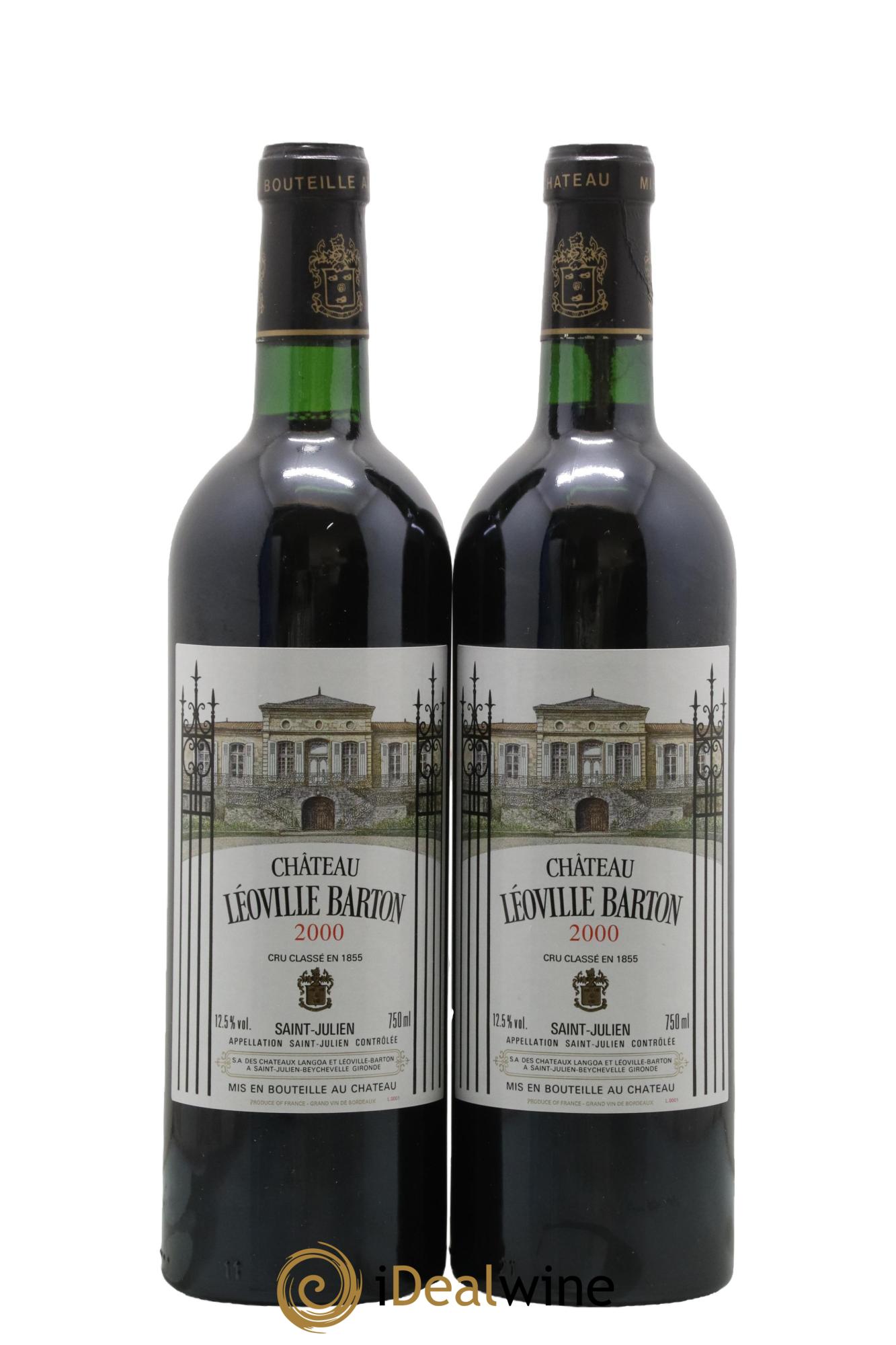 Château Léoville Barton 2ème Grand Cru Classé 2000 - Lot de 2 bouteilles - 0
