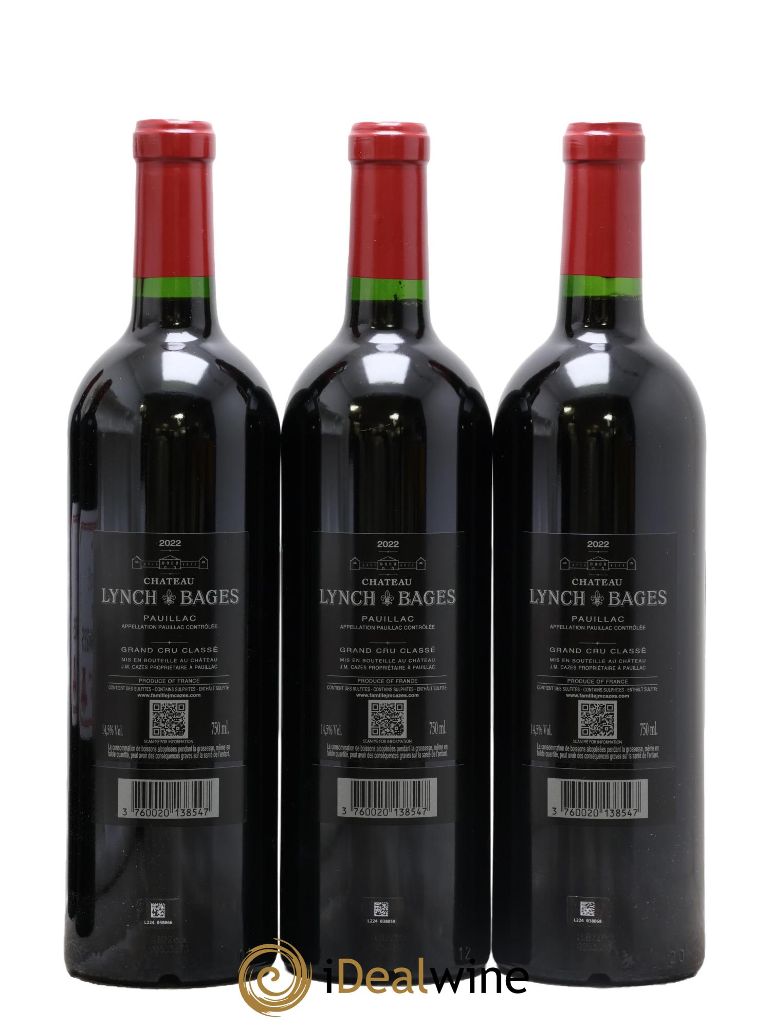 Château Lynch Bages 5ème Grand Cru Classé 2022 - Lot de 6 bouteilles - 4