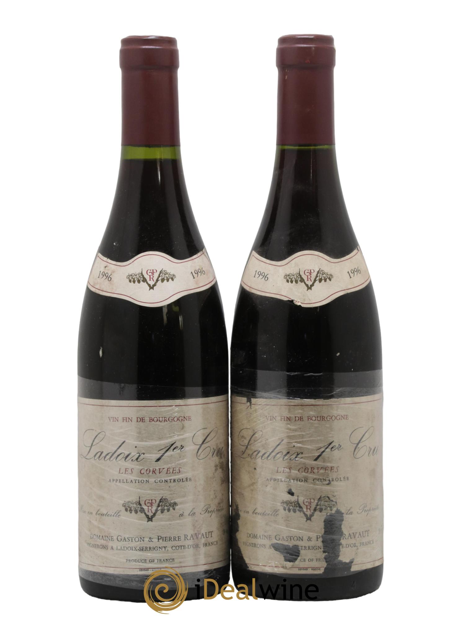 Ladoix 1er Cru Les Corvées Domaine Gaston et Pierre Ravaut 1996 - Lot de 2 bouteilles - 0