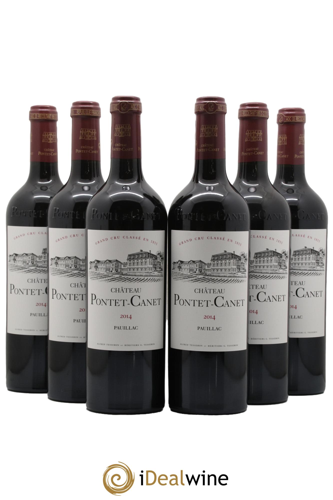 Château Pontet Canet 5ème Grand Cru Classé 2014 - Lot de 6 bouteilles - 0