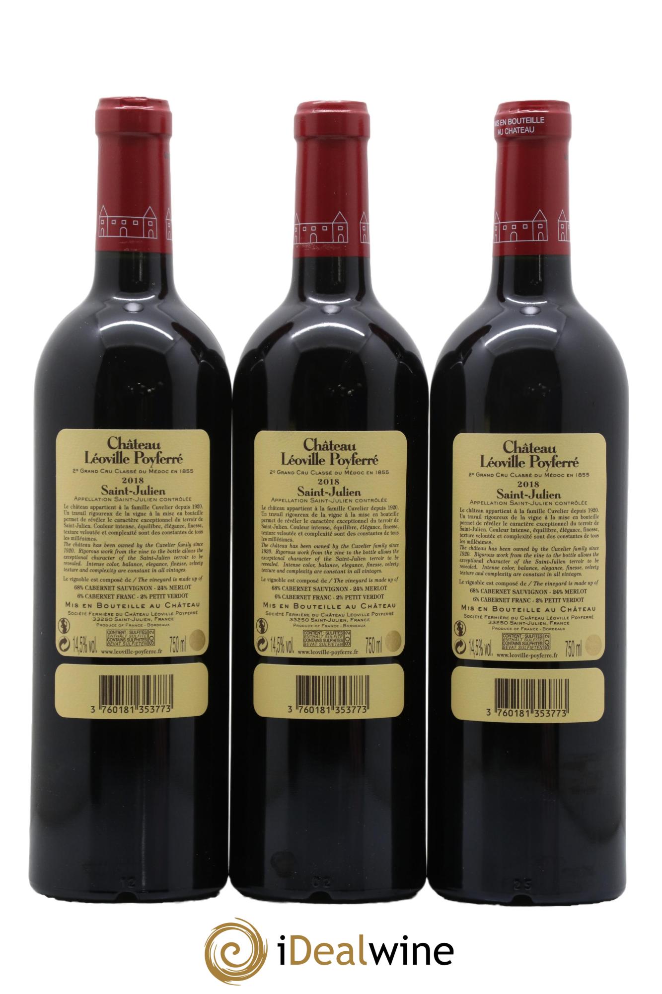 Château Léoville Poyferré 2ème Grand Cru Classé 2018 - Lot of 6 bottles - 4