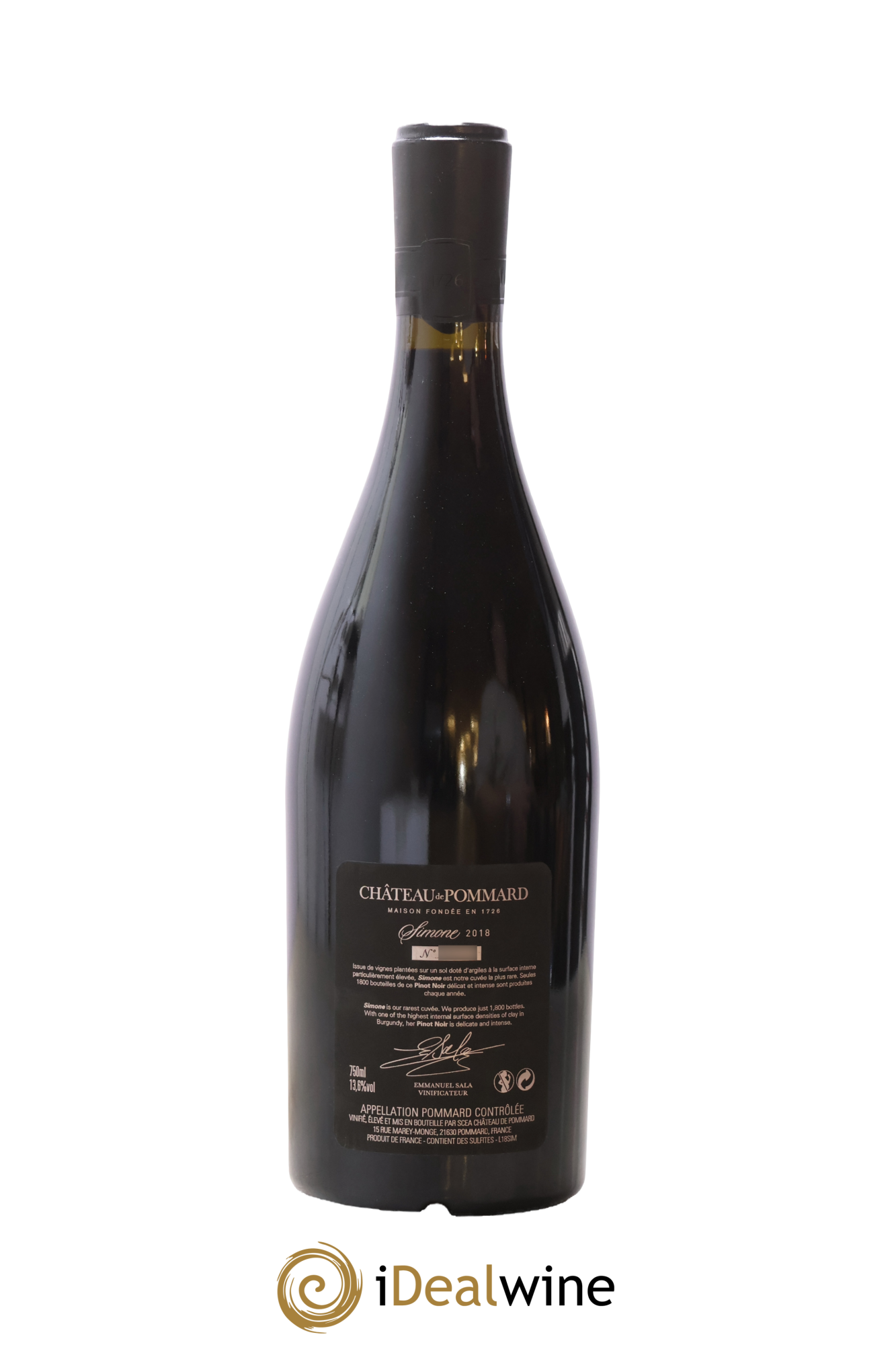 Pommard cuvée Simone Château de Pommard 2018 - Lot de 1 bouteille - 1