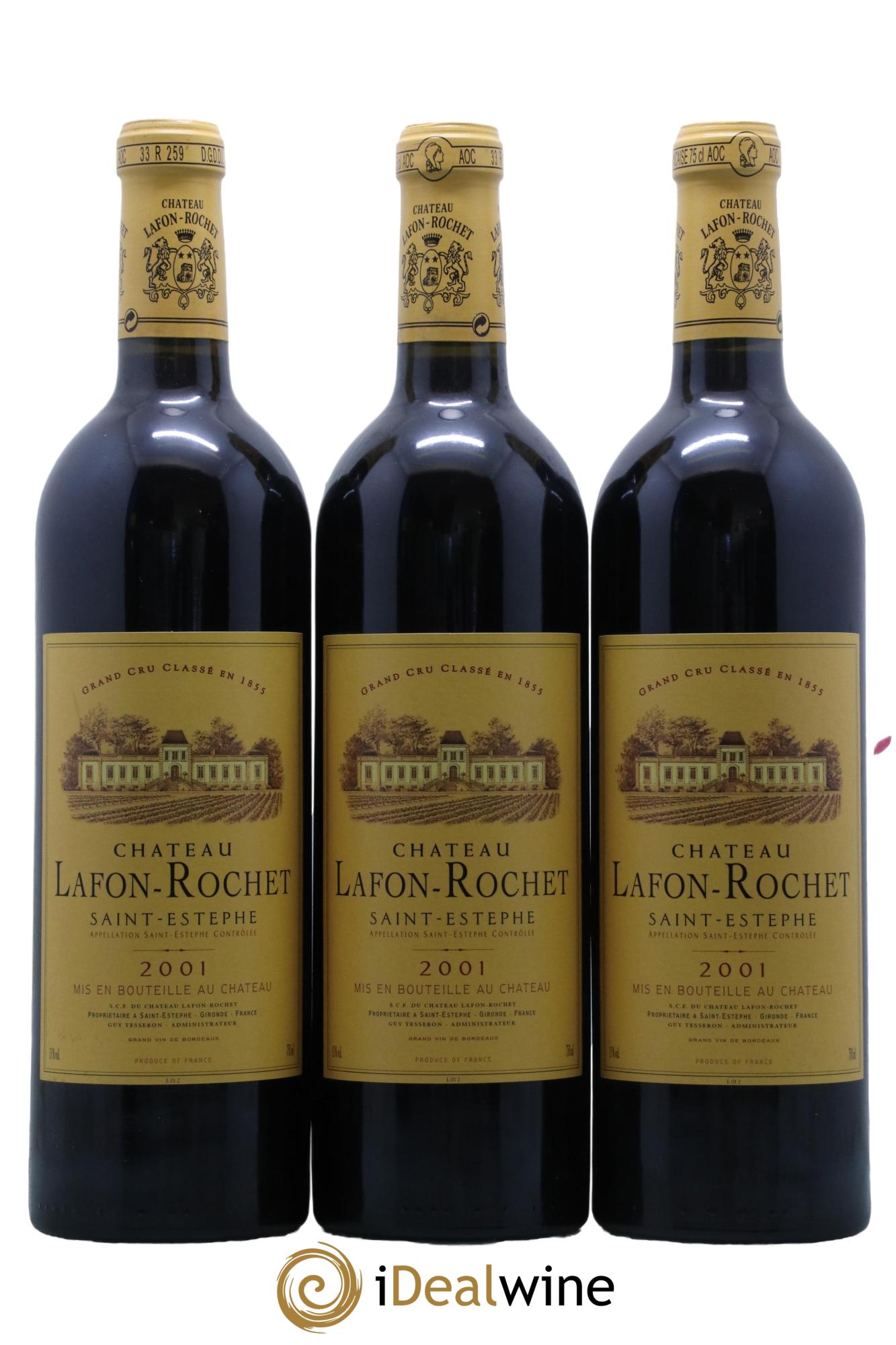 Château Lafon Rochet 4ème Grand Cru Classé 2001 - Lotto di 12 bottiglie - 3